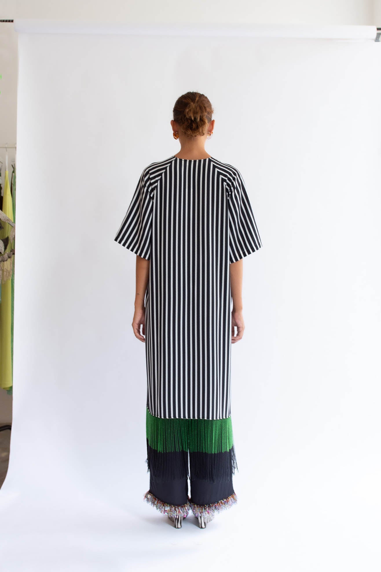 MR. LARKIN, Lola Beaded Fringe Dress, Black