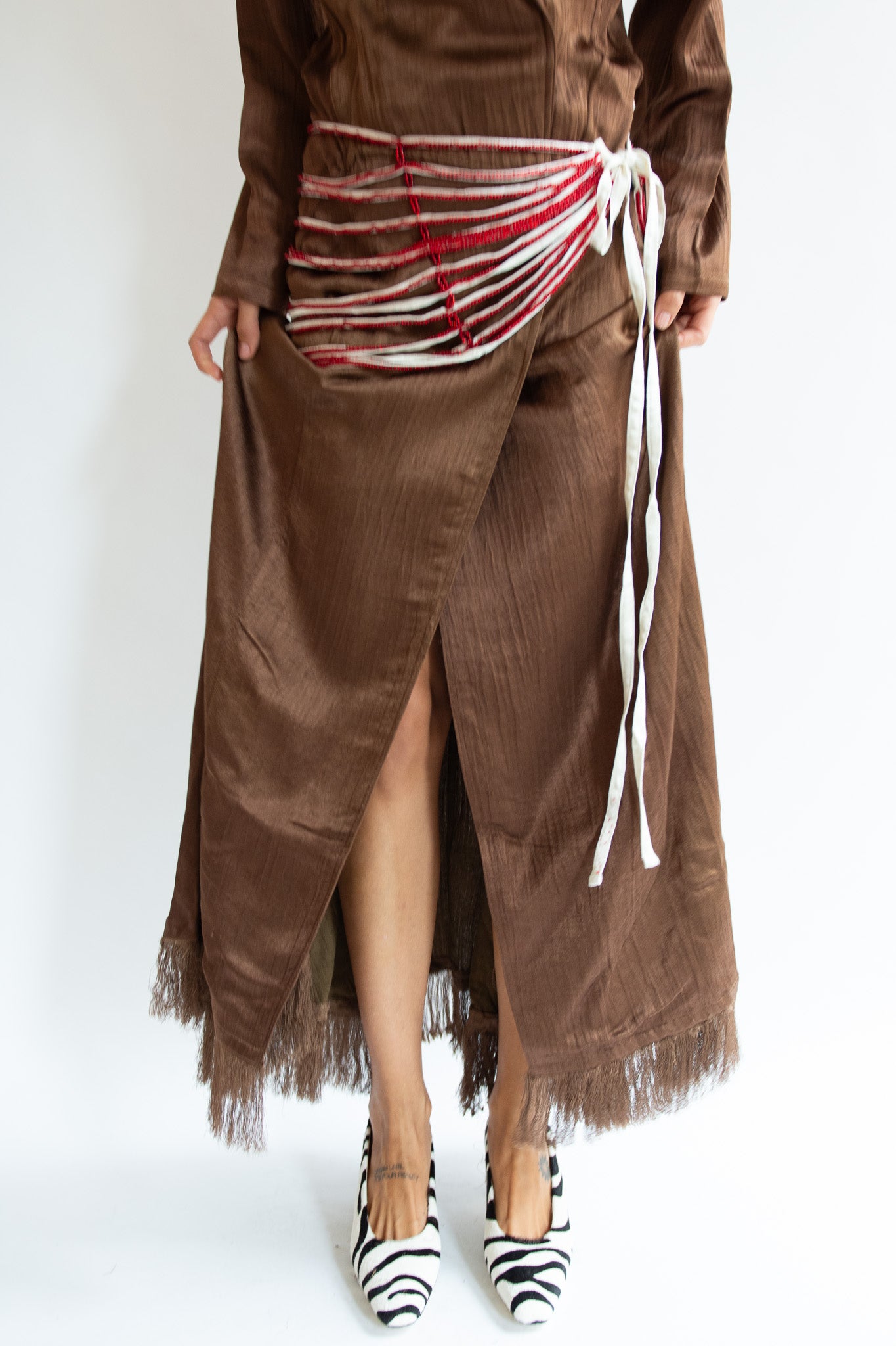 TIGRA TIGRA, Silk Mashroo Appointment Dress, Chocolate