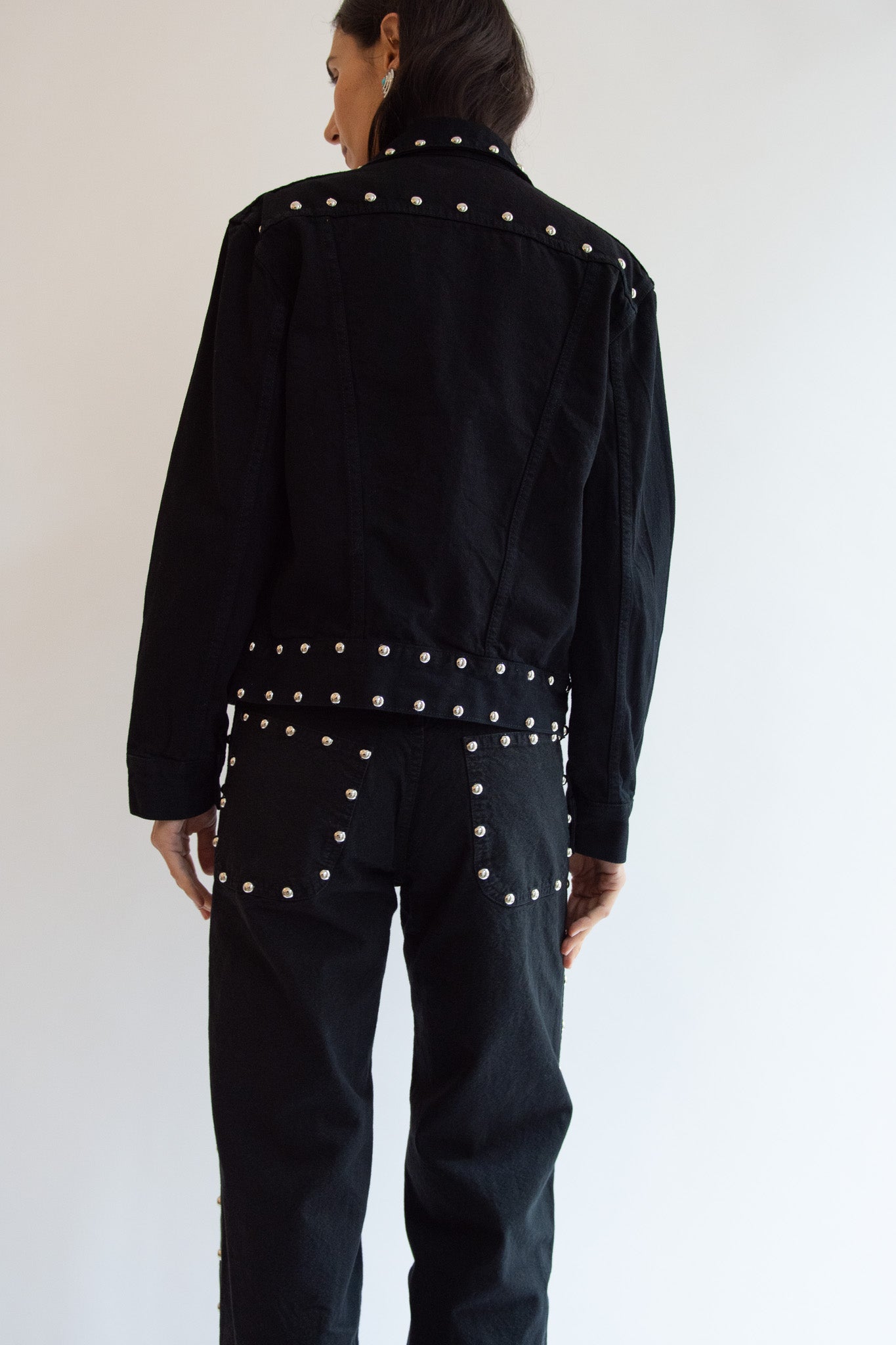 JESSE KAMM, Studded Ranch Jacket, Black Overdye w/ Studs