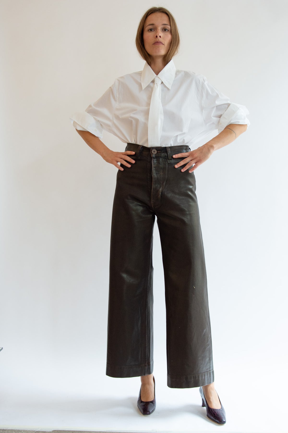 JESSE KAMM, Sailor Pants, Rich Brown Lacquer