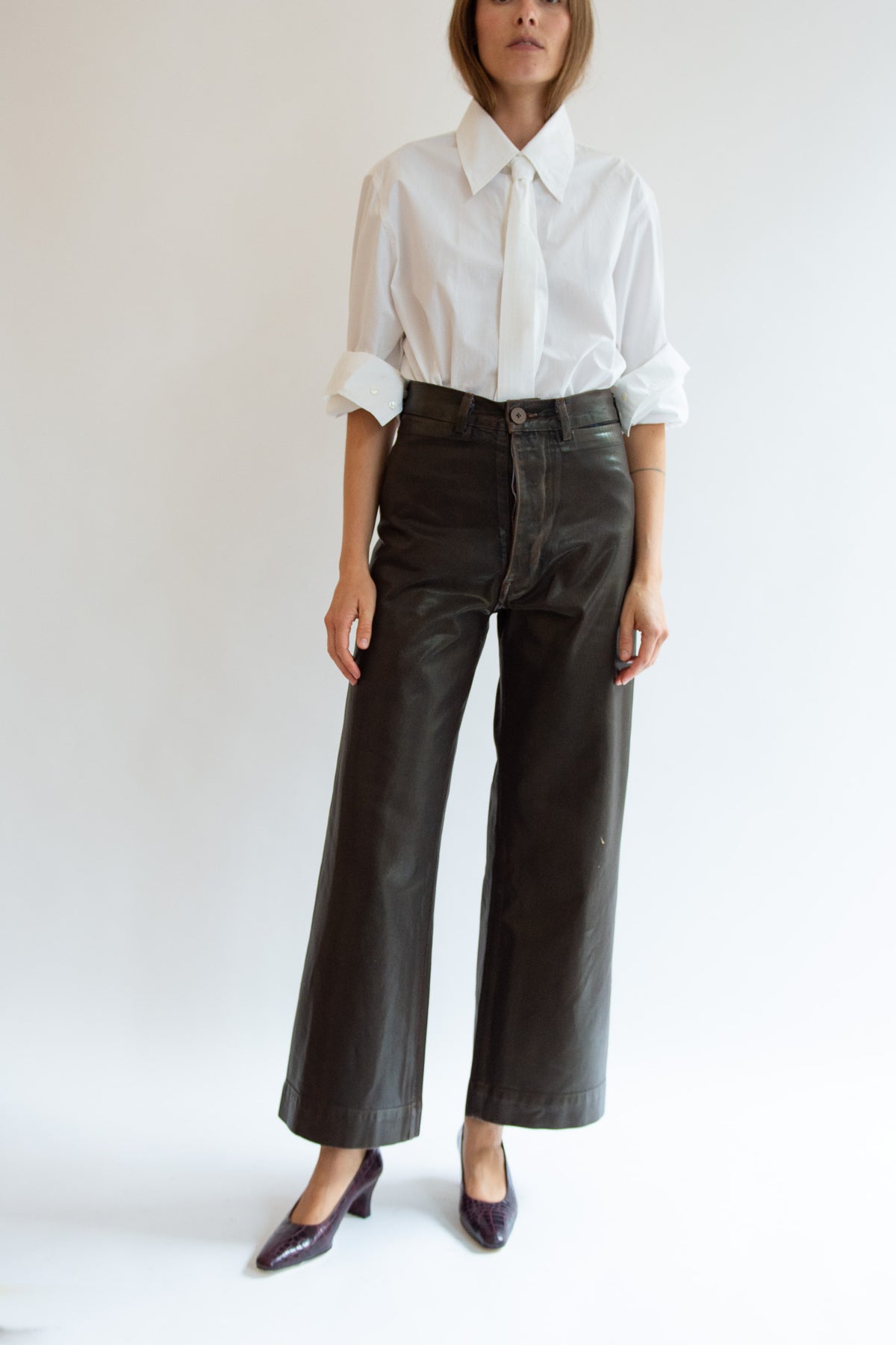 JESSE KAMM, Sailor Pants, Rich Brown Lacquer