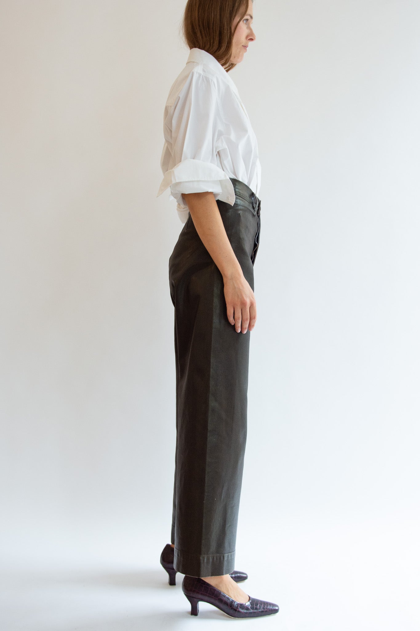 JESSE KAMM, Sailor Pants, Rich Brown Lacquer
