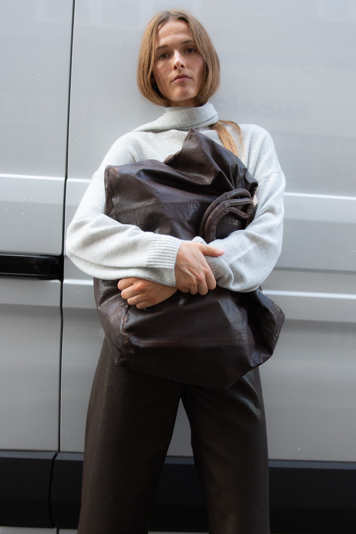 JESSE KAMM, Big Bag, Rich Brown Lacquer