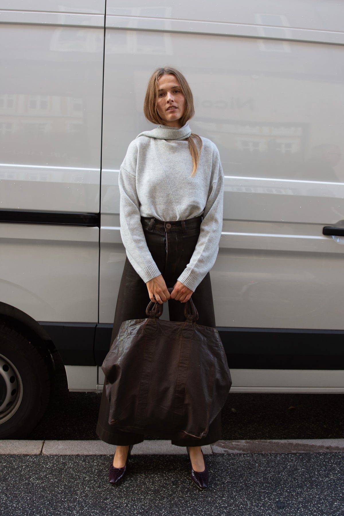 JESSE KAMM, Big Bag, Rich Brown Lacquer