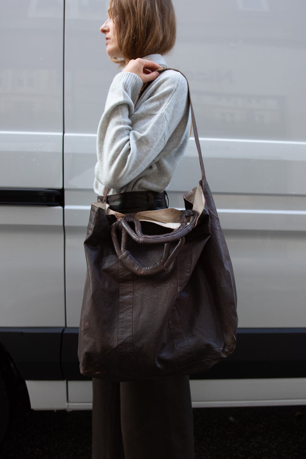 JESSE KAMM, Big Bag, Rich Brown Lacquer