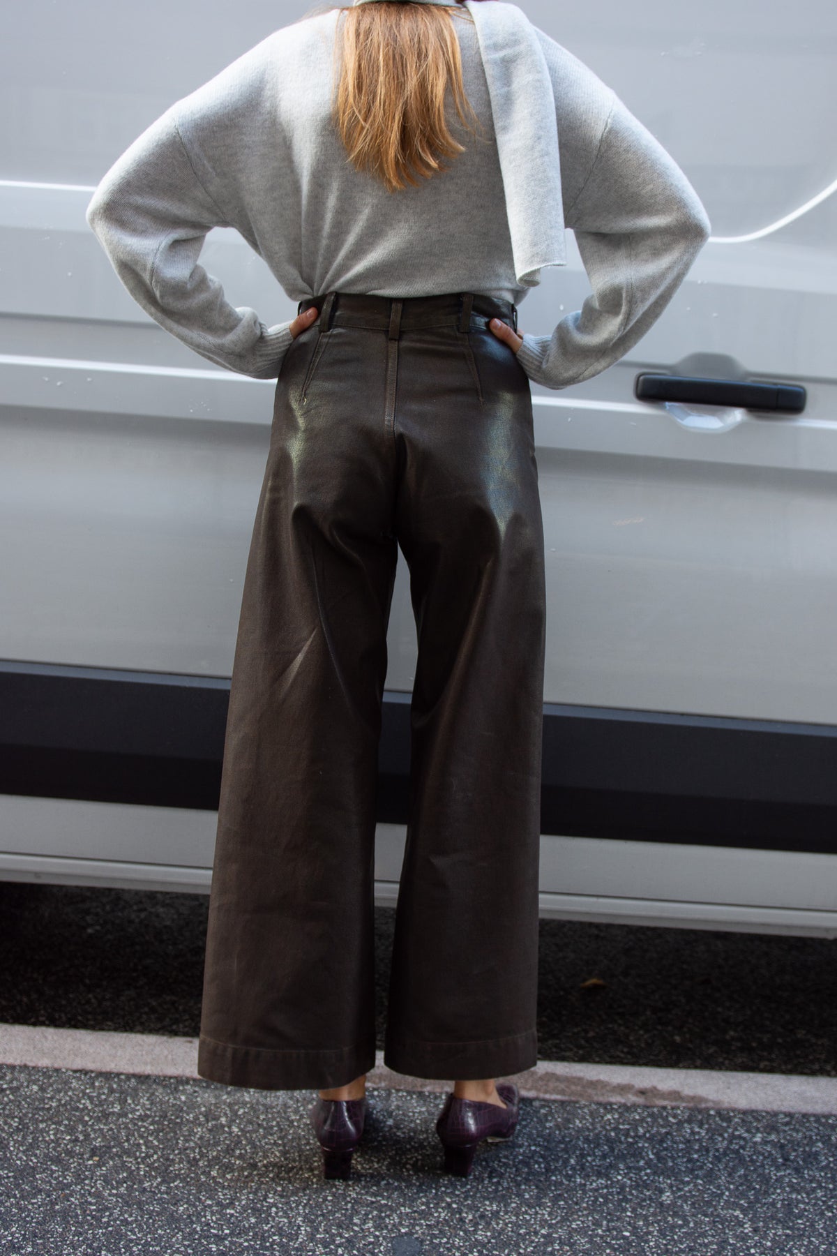 JESSE KAMM, Sailor Pants, Rich Brown Lacquer
