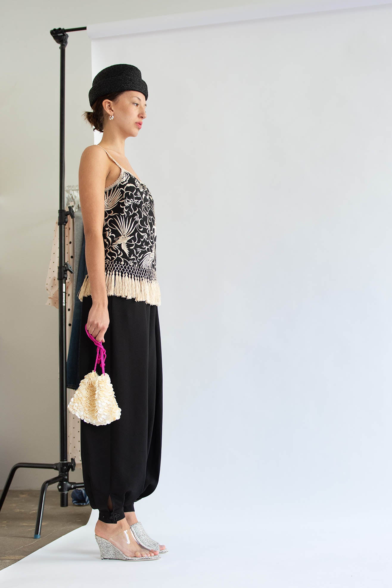 Gigi Burris, Sharina Hat, Black Raffia