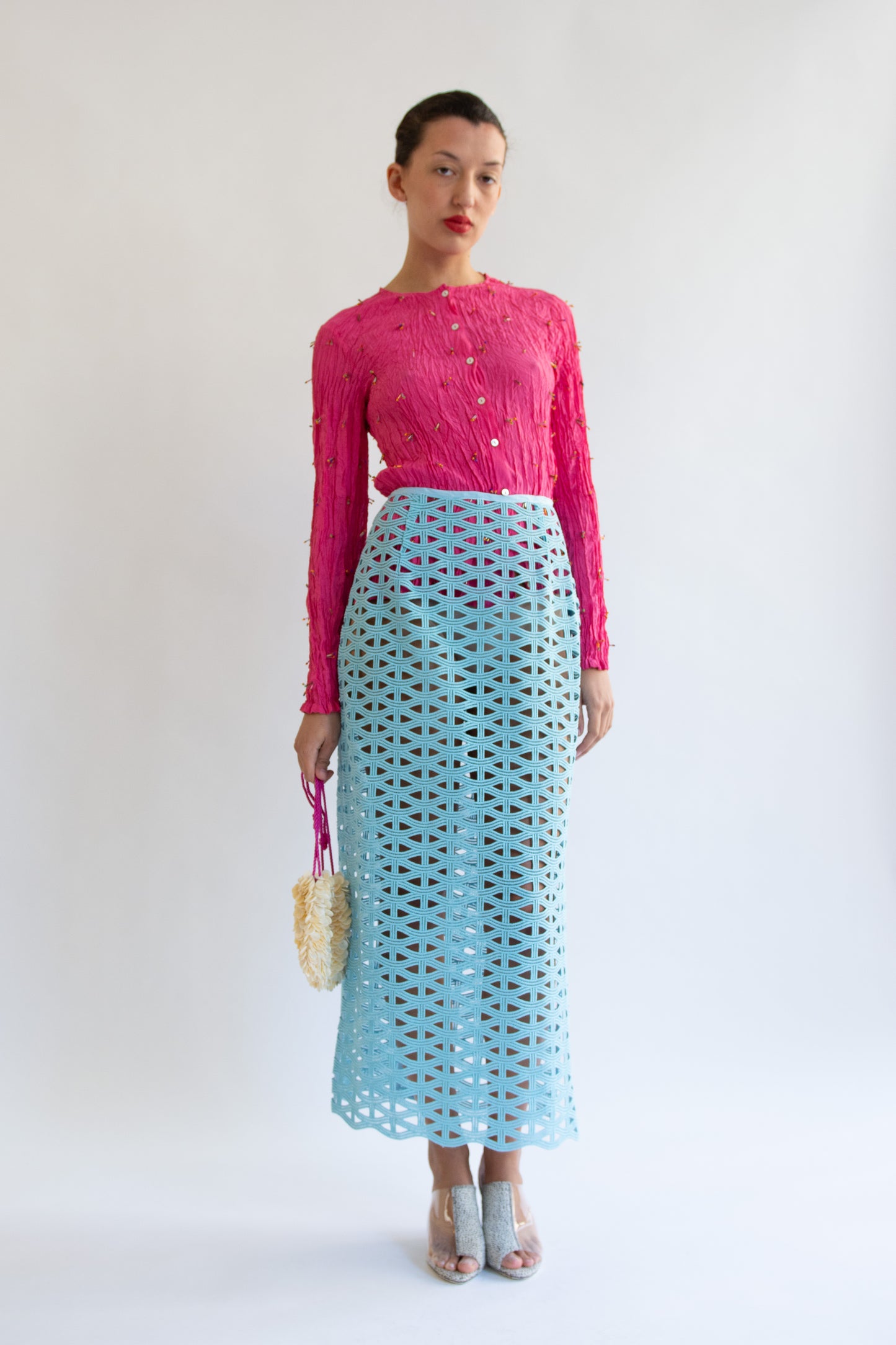 MR. LARKIN, Lou Lou Skirt, Heavy Lace, Sea