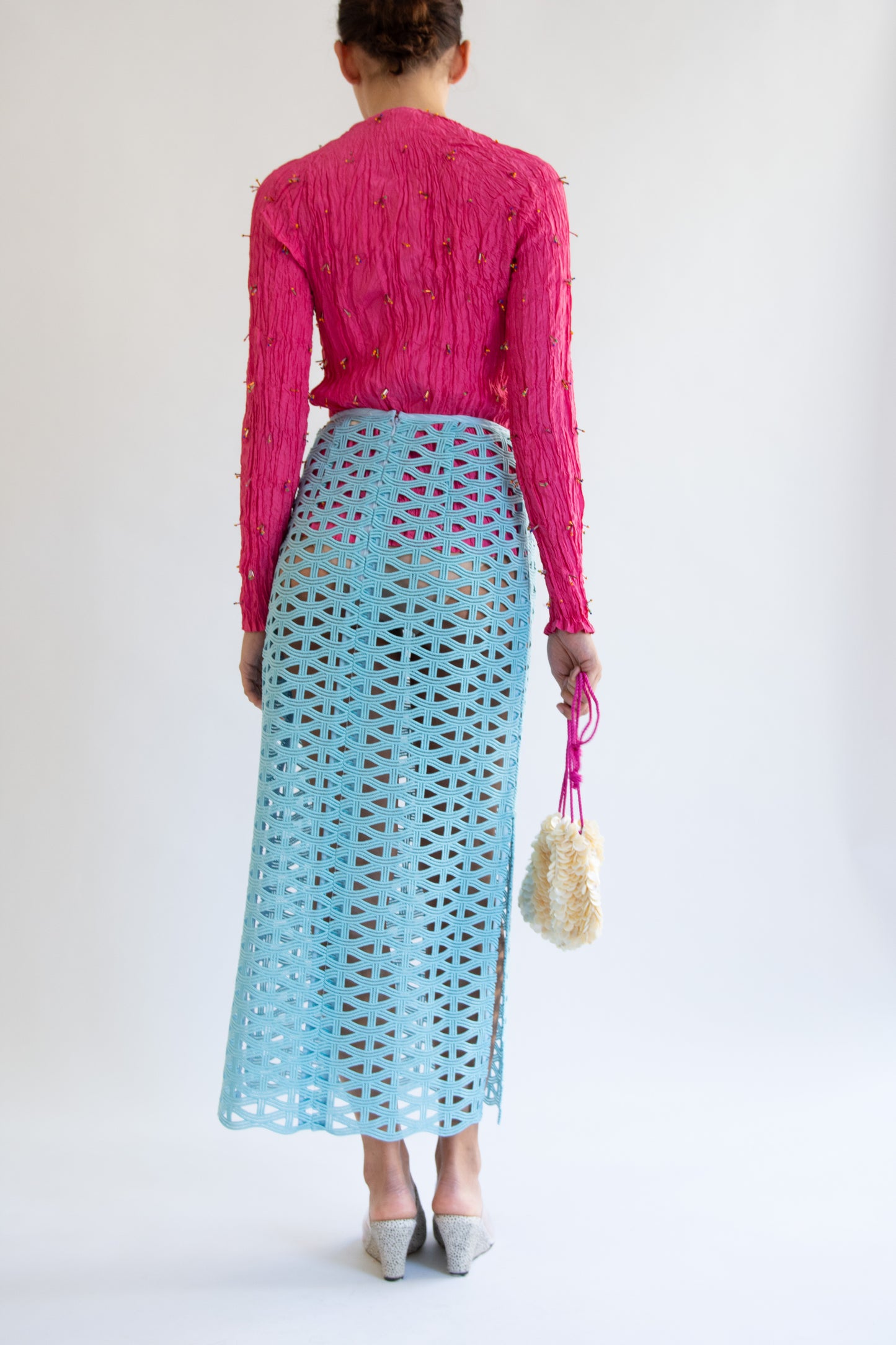 MR. LARKIN, Lou Lou Skirt, Heavy Lace, Sea