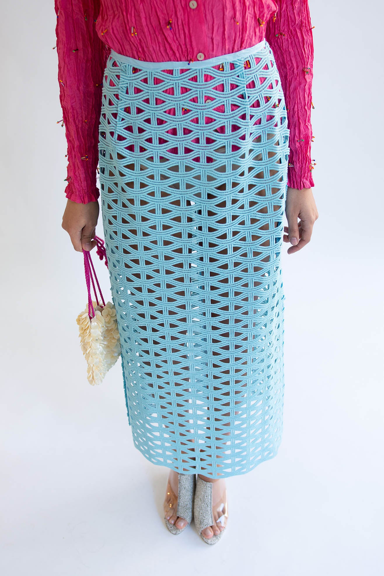 MR. LARKIN, Lou Lou Skirt, Heavy Lace, Sea
