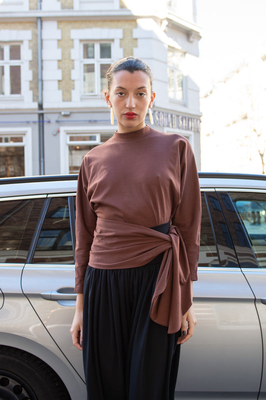 LAMIA LAGHA, Pina Tee, Brown