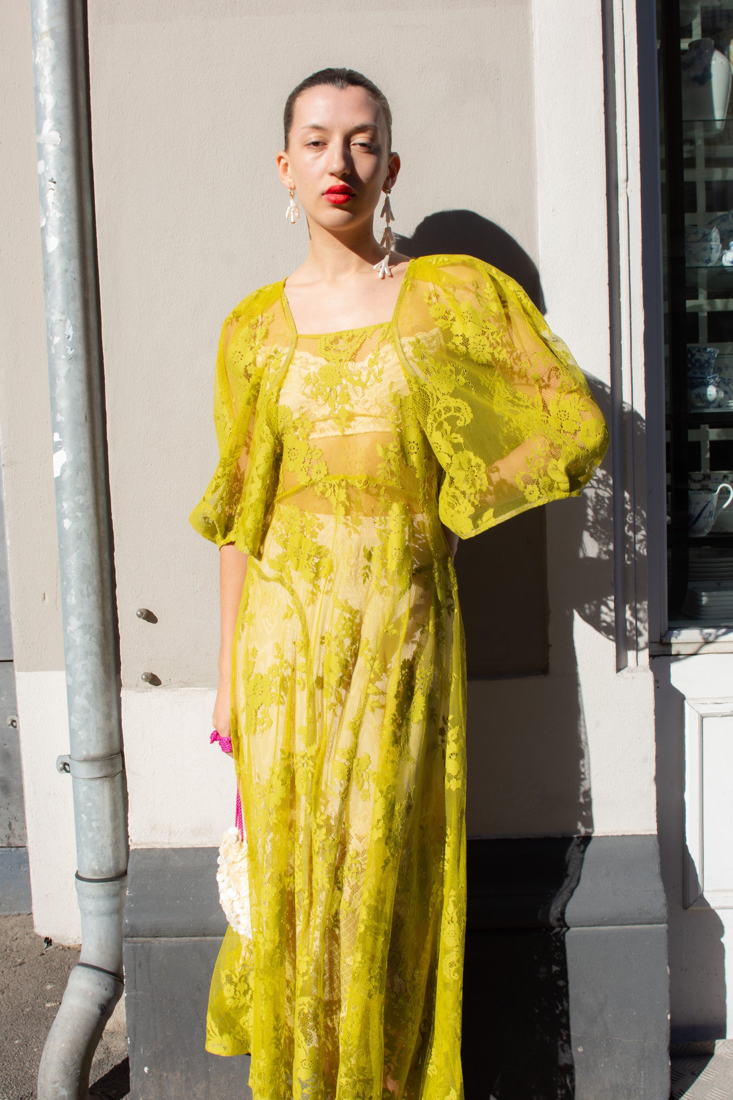 MR. LARKIN, Lexi Lace Dress, Celery