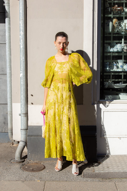 MR. LARKIN, Lexi Lace Dress, Celery