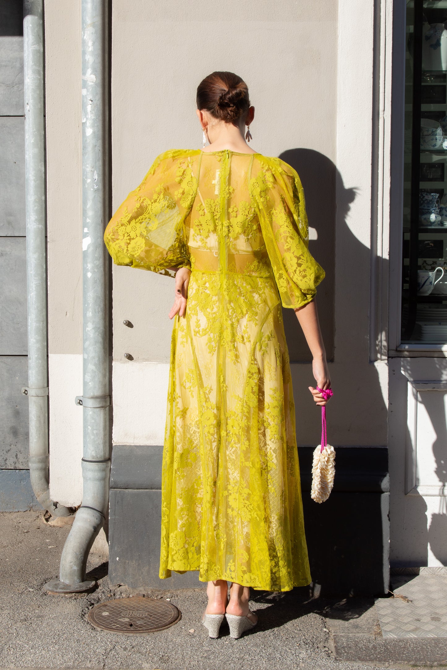 MR. LARKIN, Lexi Lace Dress, Celery