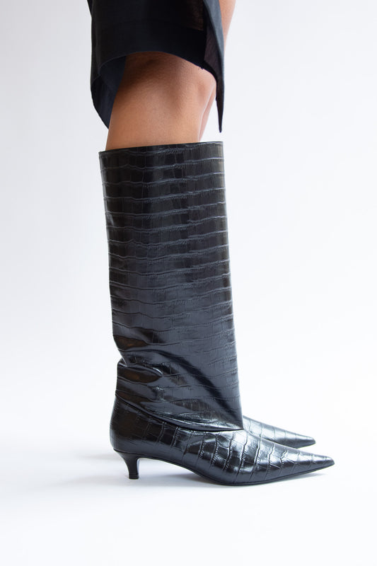 THE GARMENT, Croco Boots, Black