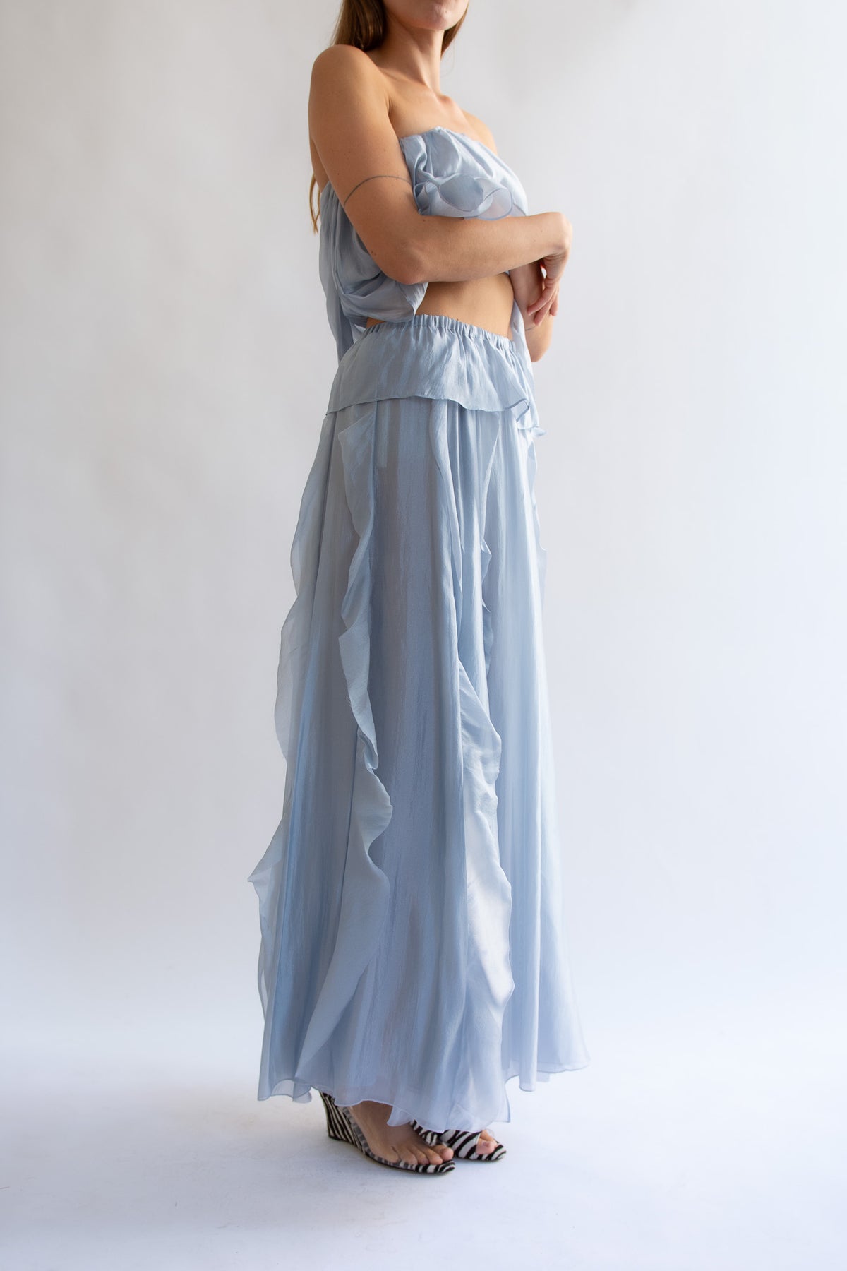 THE GARMENT, Gilian Maxi Skirt, Dusty Blue