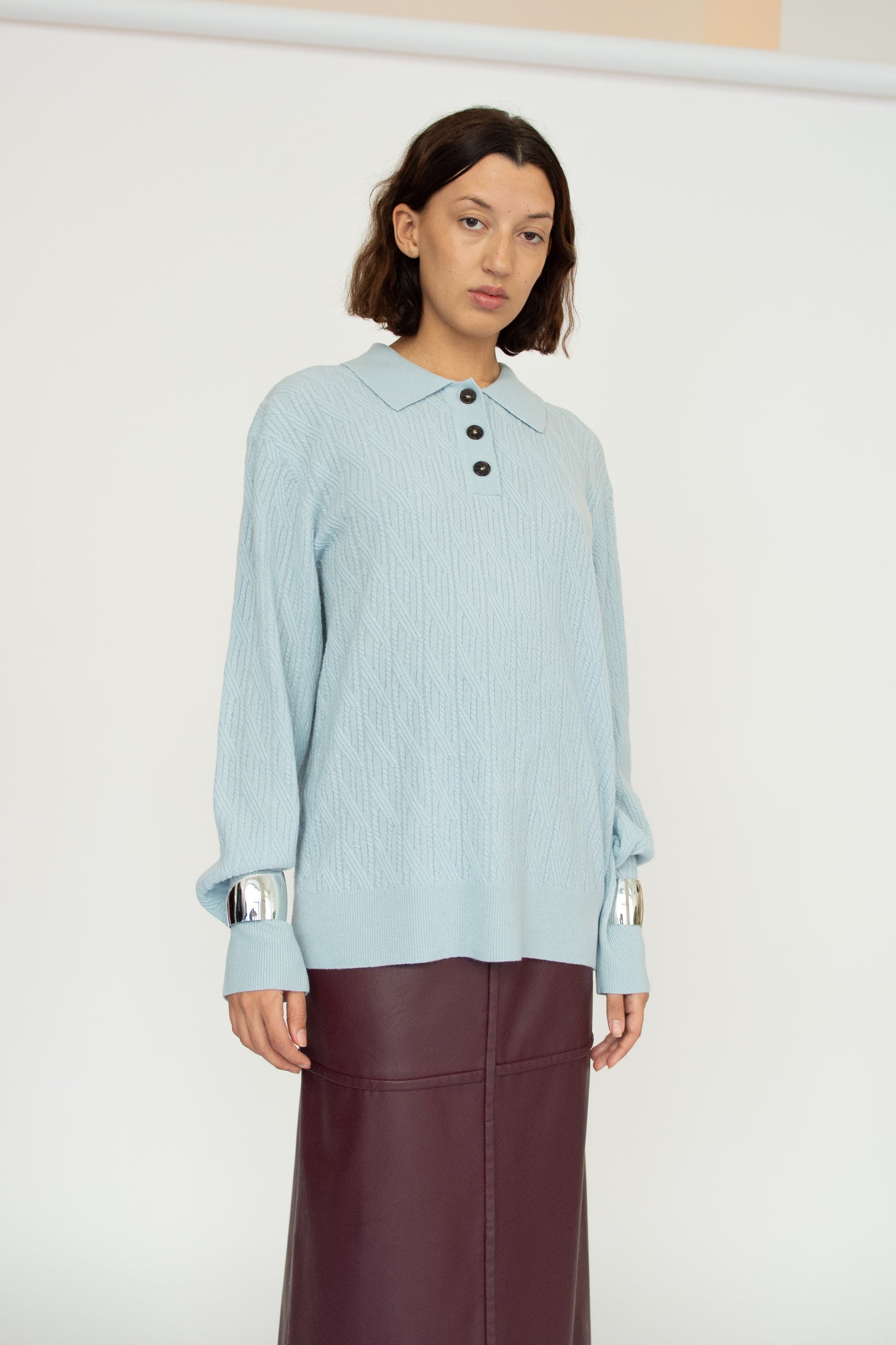 THE GARMENT, Como Cable Polo, Light Blue