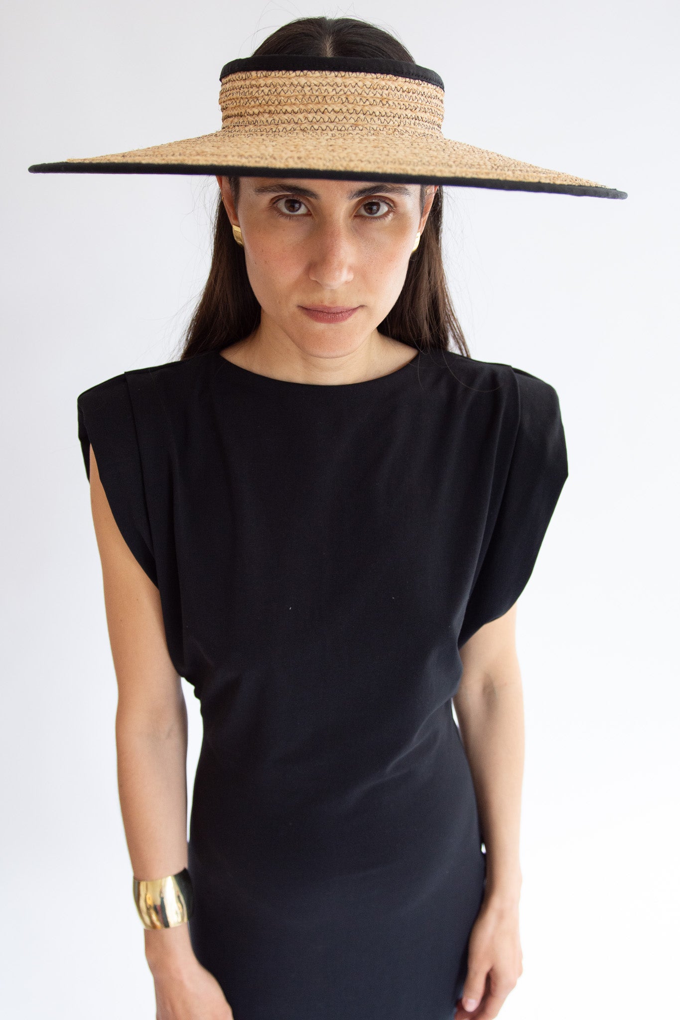 GIGI BURRIS, Ines Visor, Natural/Black