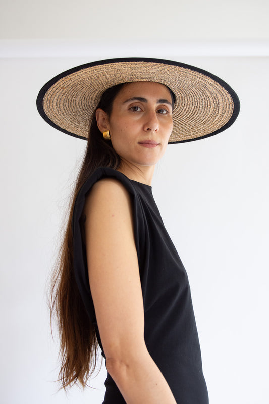 GIGI BURRIS, Ines Visor, Natural/Black