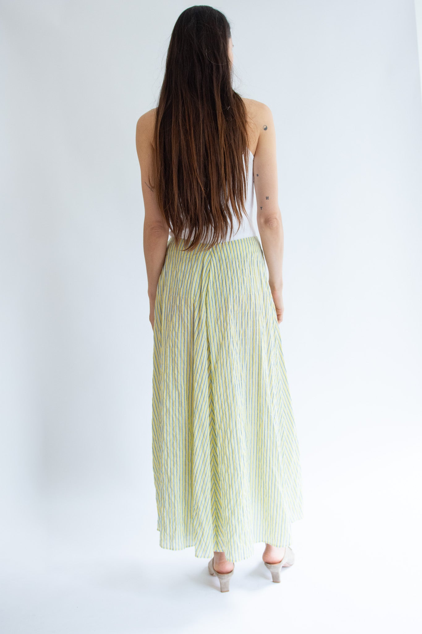 MR. LARKIN, Birdie Skirt, Yellow/Blue