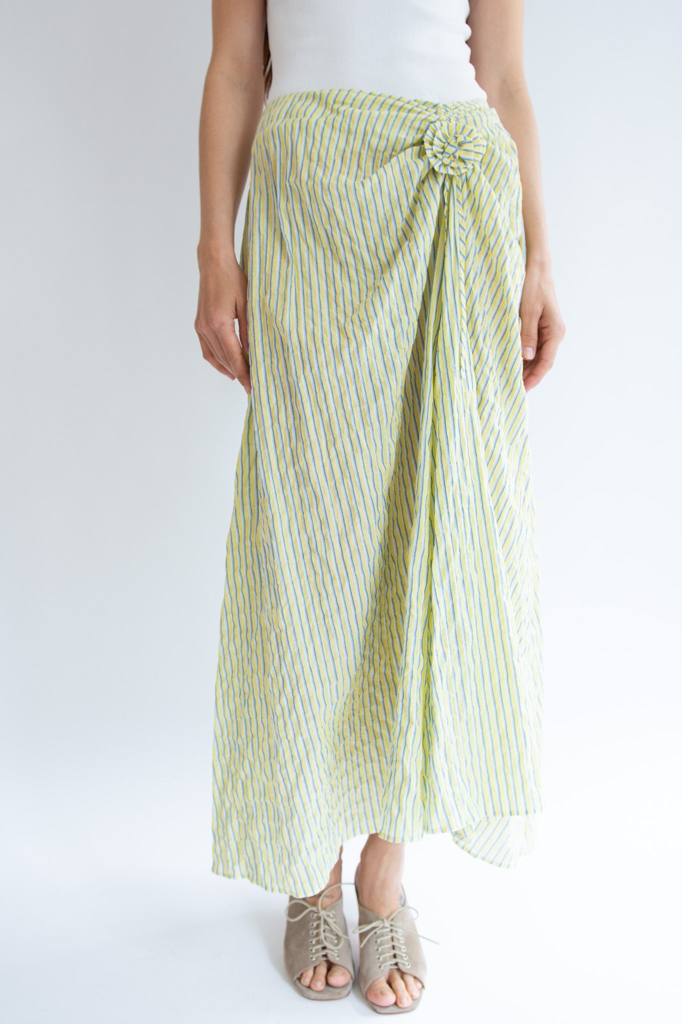 MR. LARKIN, Birdie Skirt, Yellow/Blue
