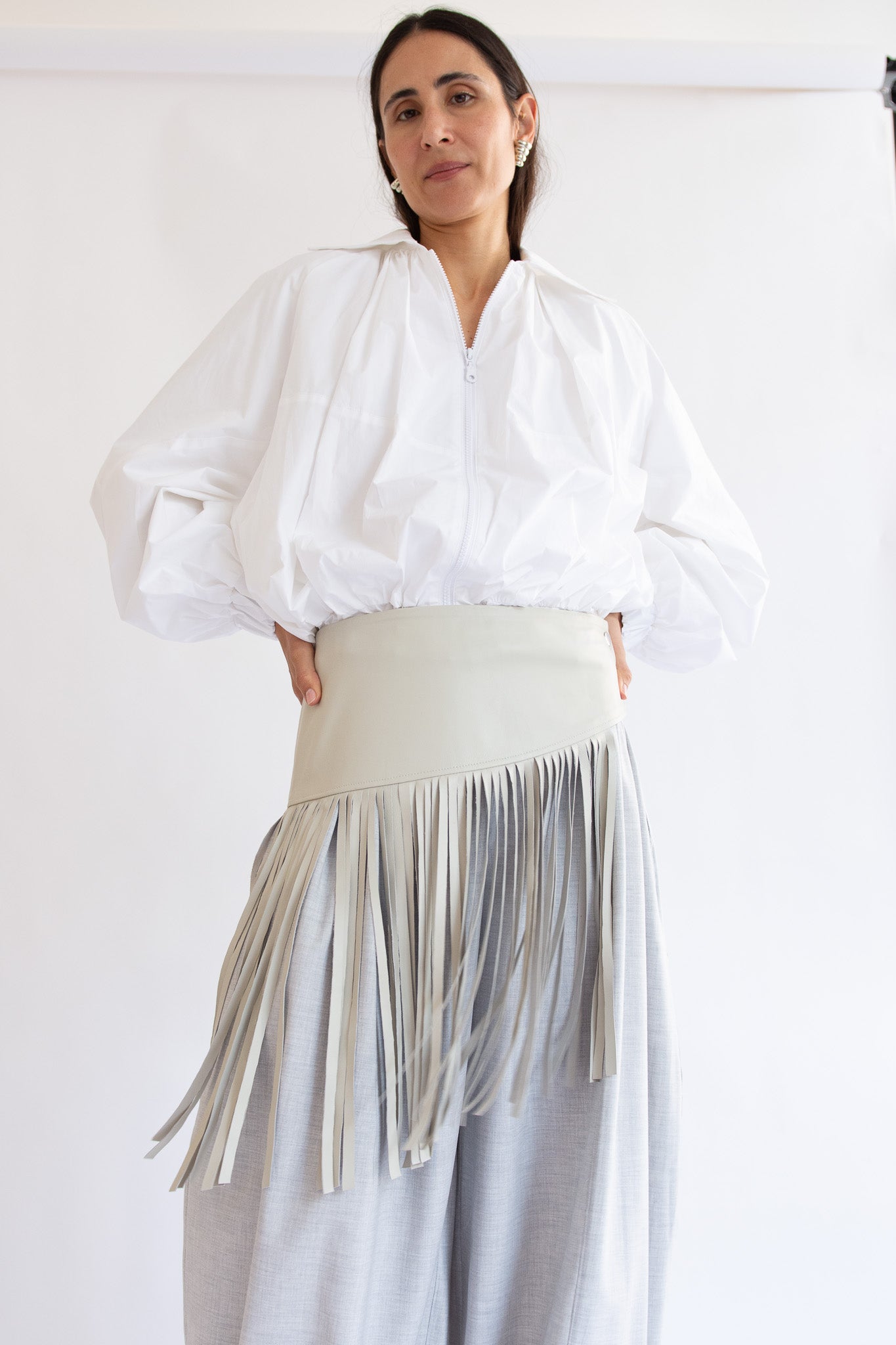 MICHELLE DEL RIO, Rio Leather Belt, Stone