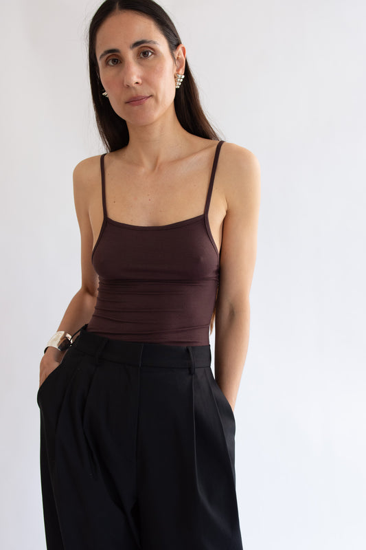 NIA THOMAS, Othella Tank Top, Espresso
