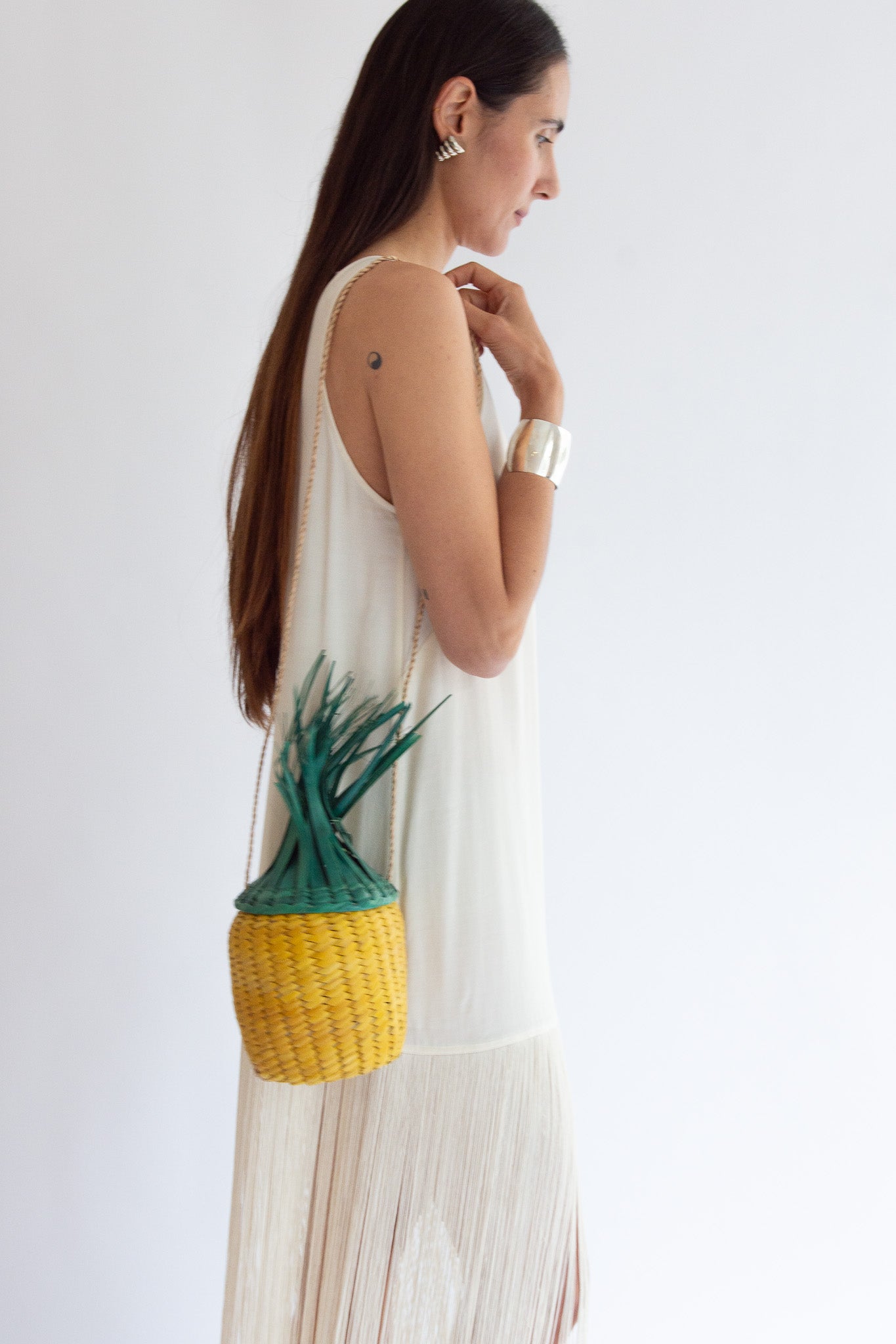 MR. LARKIN, Mercado Pineapple Bag, Yellow/Green