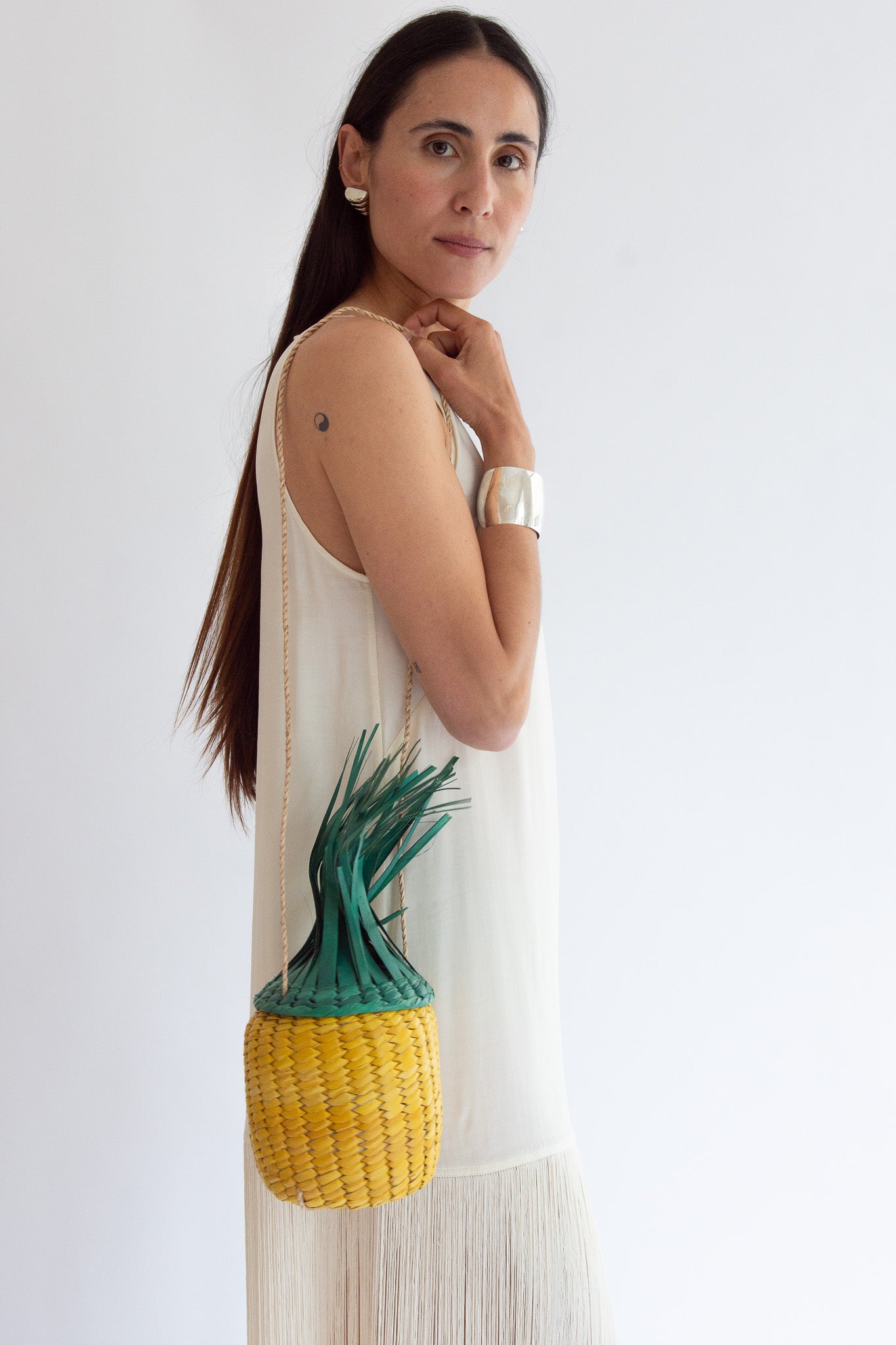 MR. LARKIN, Mercado Pineapple Bag, Yellow/Green