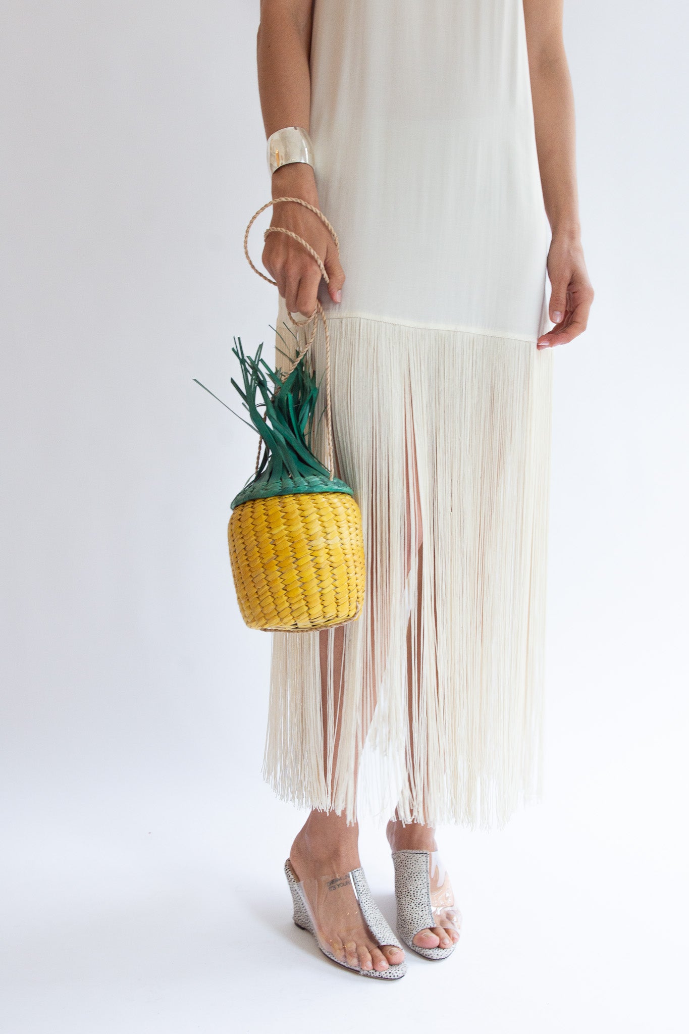 MR. LARKIN, Mercado Pineapple Bag, Yellow/Green