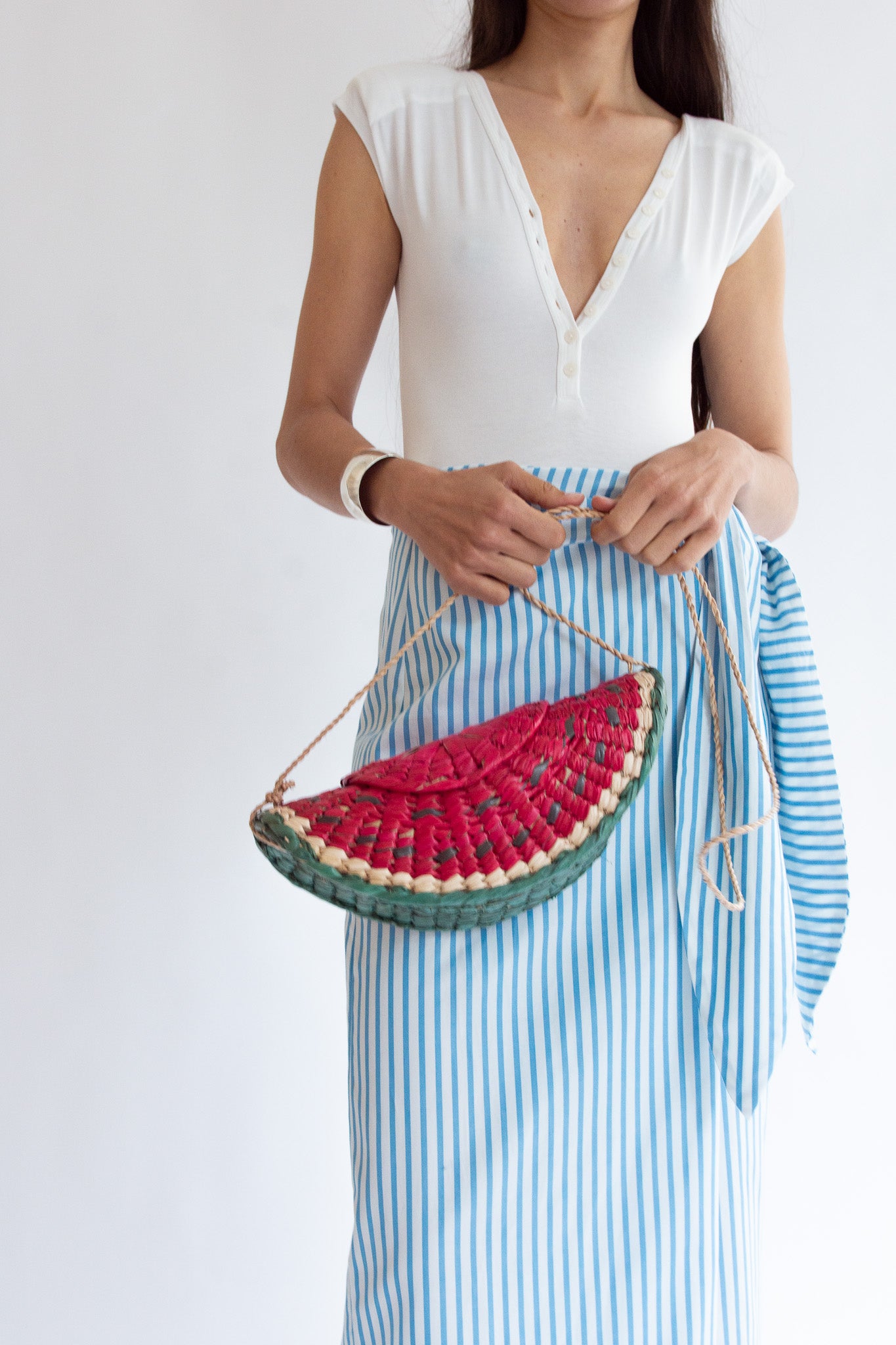 MR. LARKIN, Mercado Watermelon Bag, Red/Green