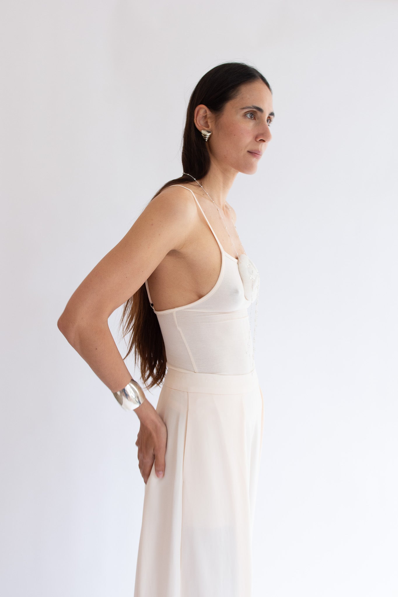 NIA THOMAS, Othella Tank Top, Cream