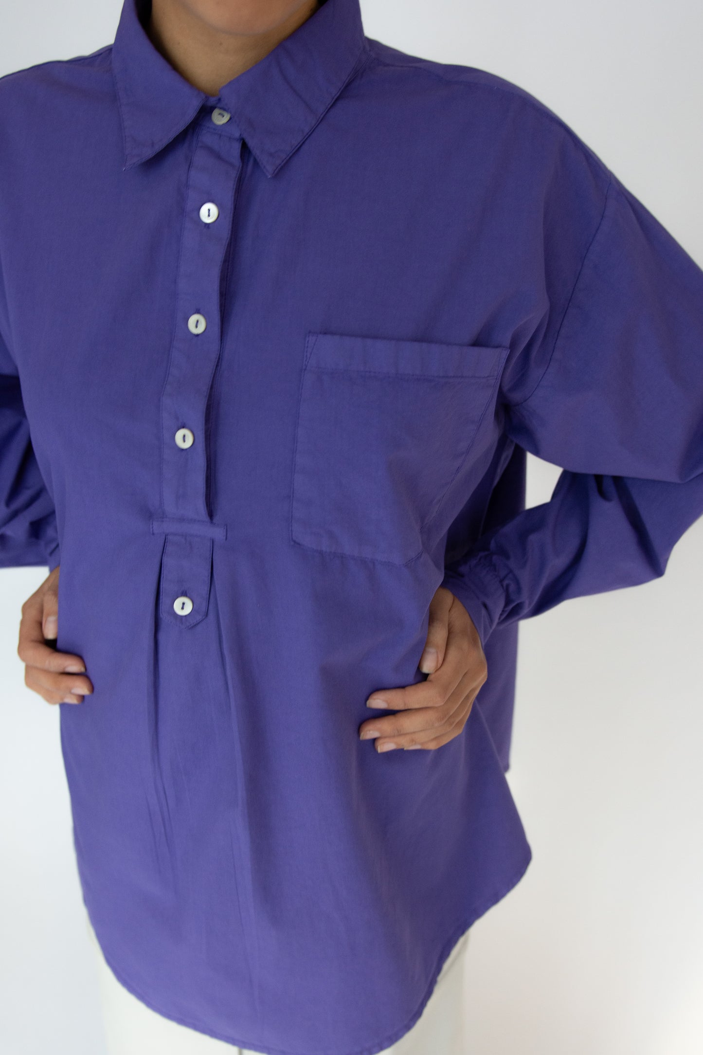 MR. LARKIN, Poet Shirt, Royal Purple