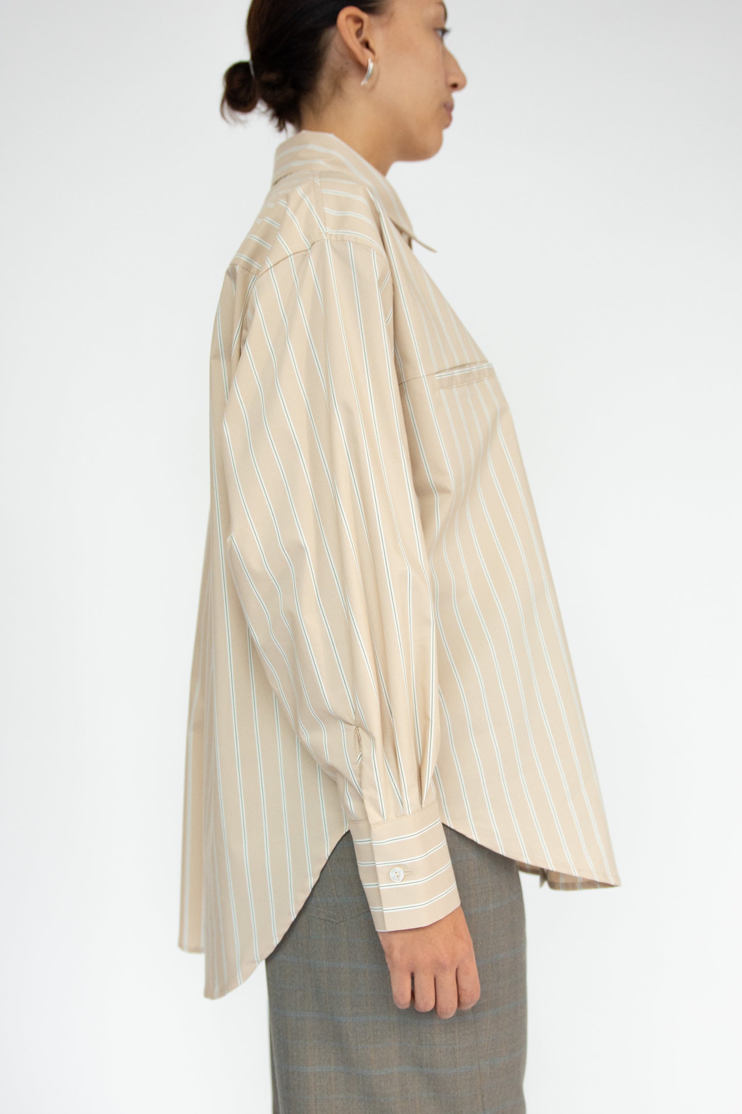 MR. LARKIN, King Welt Shirt, Tan Stripe