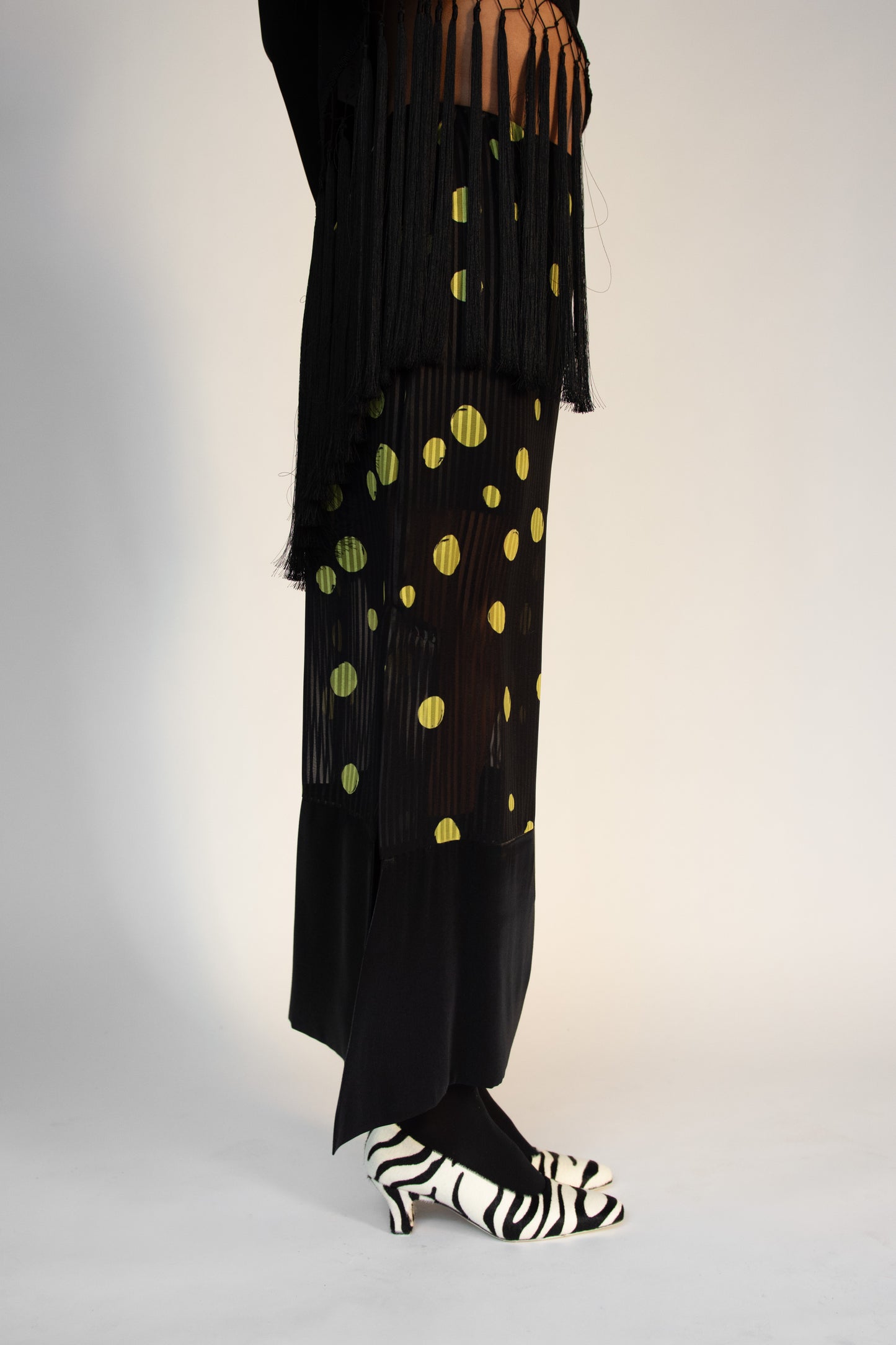 MR. LARKIN, Lou Lou Satin Hem Skirt, Space Green