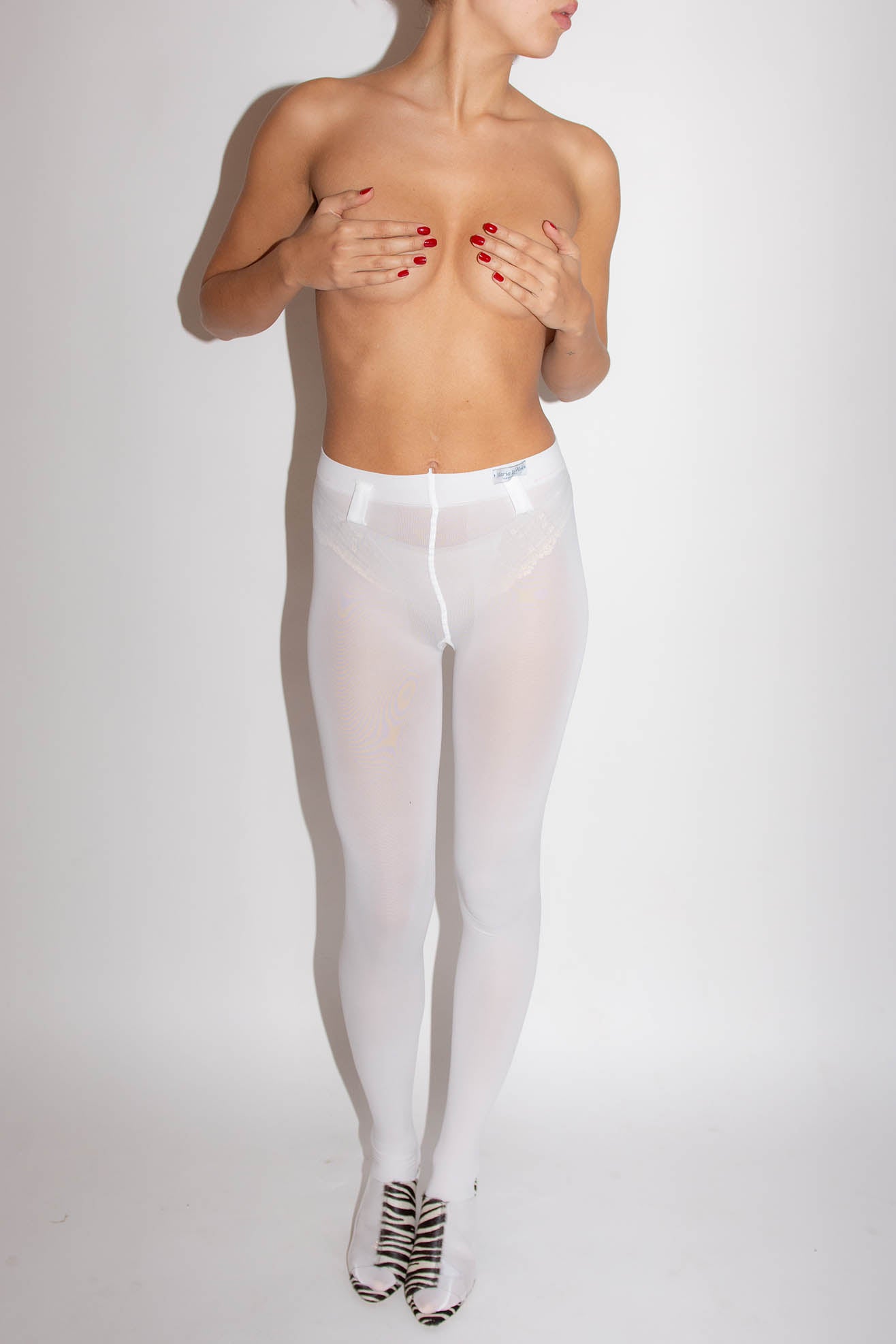 MARIA LA ROSA, Belt Ly Tights, White