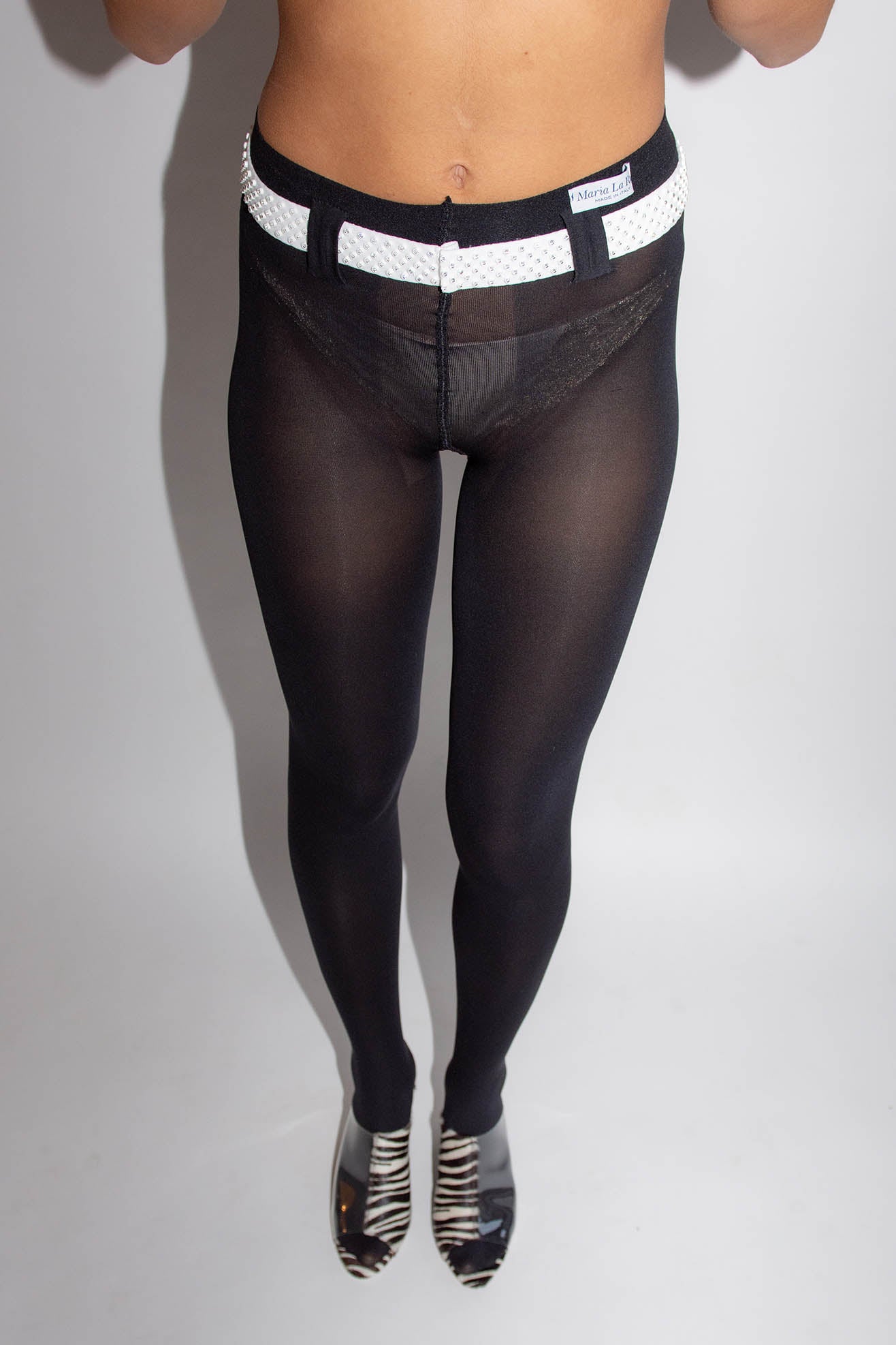 MARIA LA ROSA, Belt Ly Tights, Black