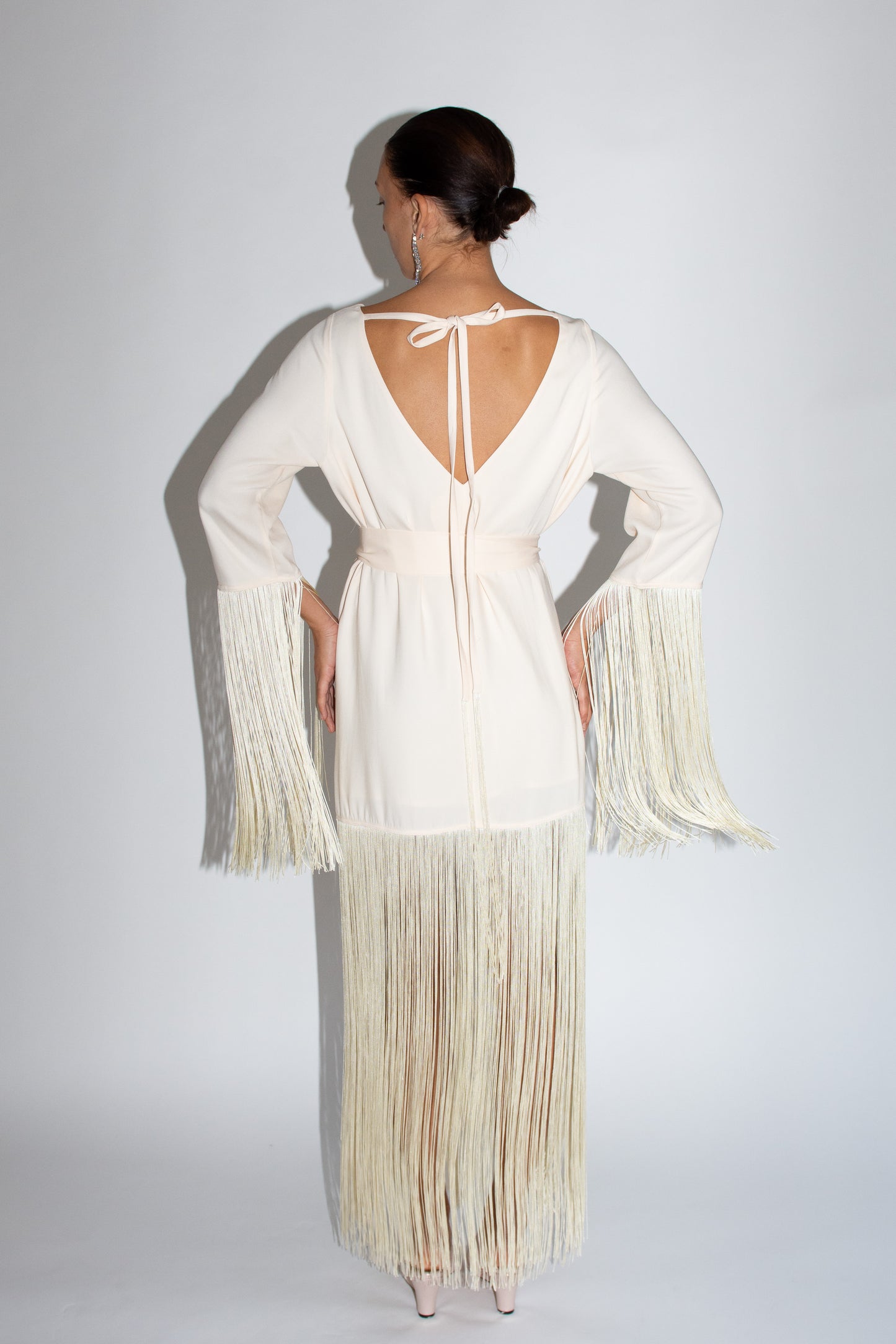 MR. LARKIN, Orella Tassel Dress, Ivory