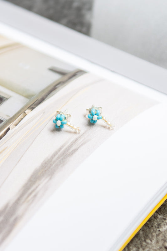 PURA UTZ, Flower Ear Stick, Blue