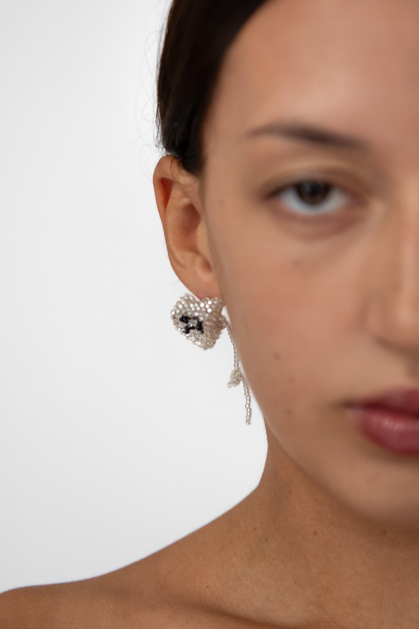 PURA UTZ, Poppy Ear Stick, Silver