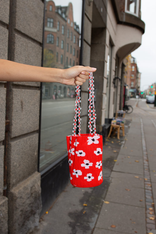 PURA UTZ, Beaded Flower Dream, Red