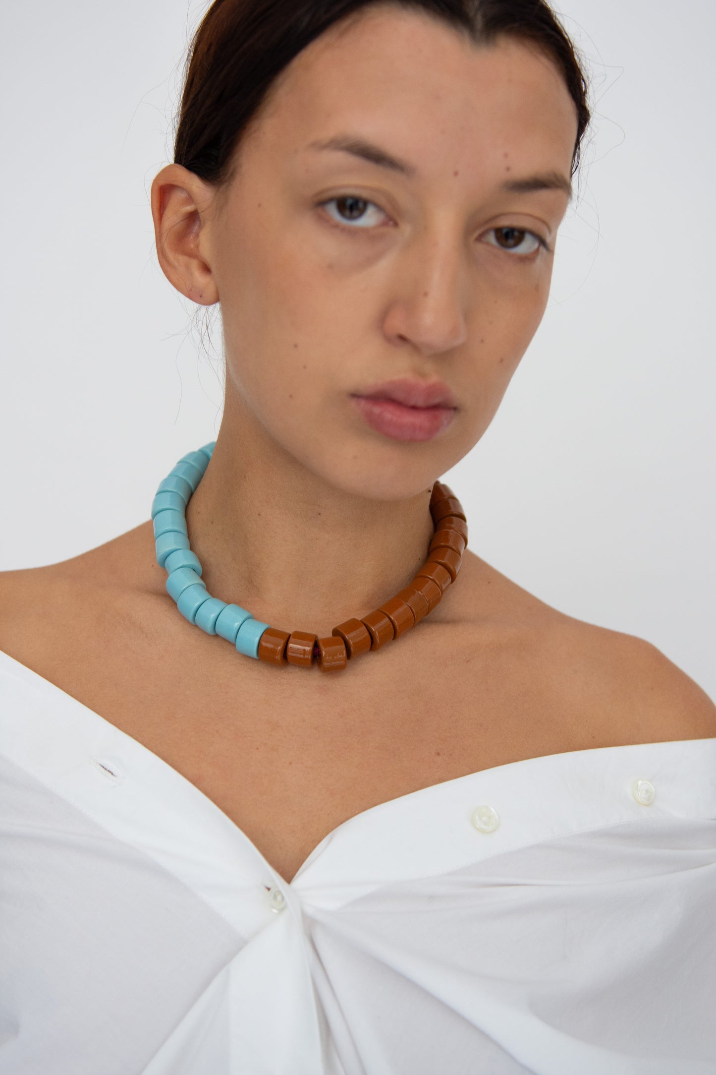 HER NEW TRIBE, Bead Two Necklace, Pool & Toffee Split Candy