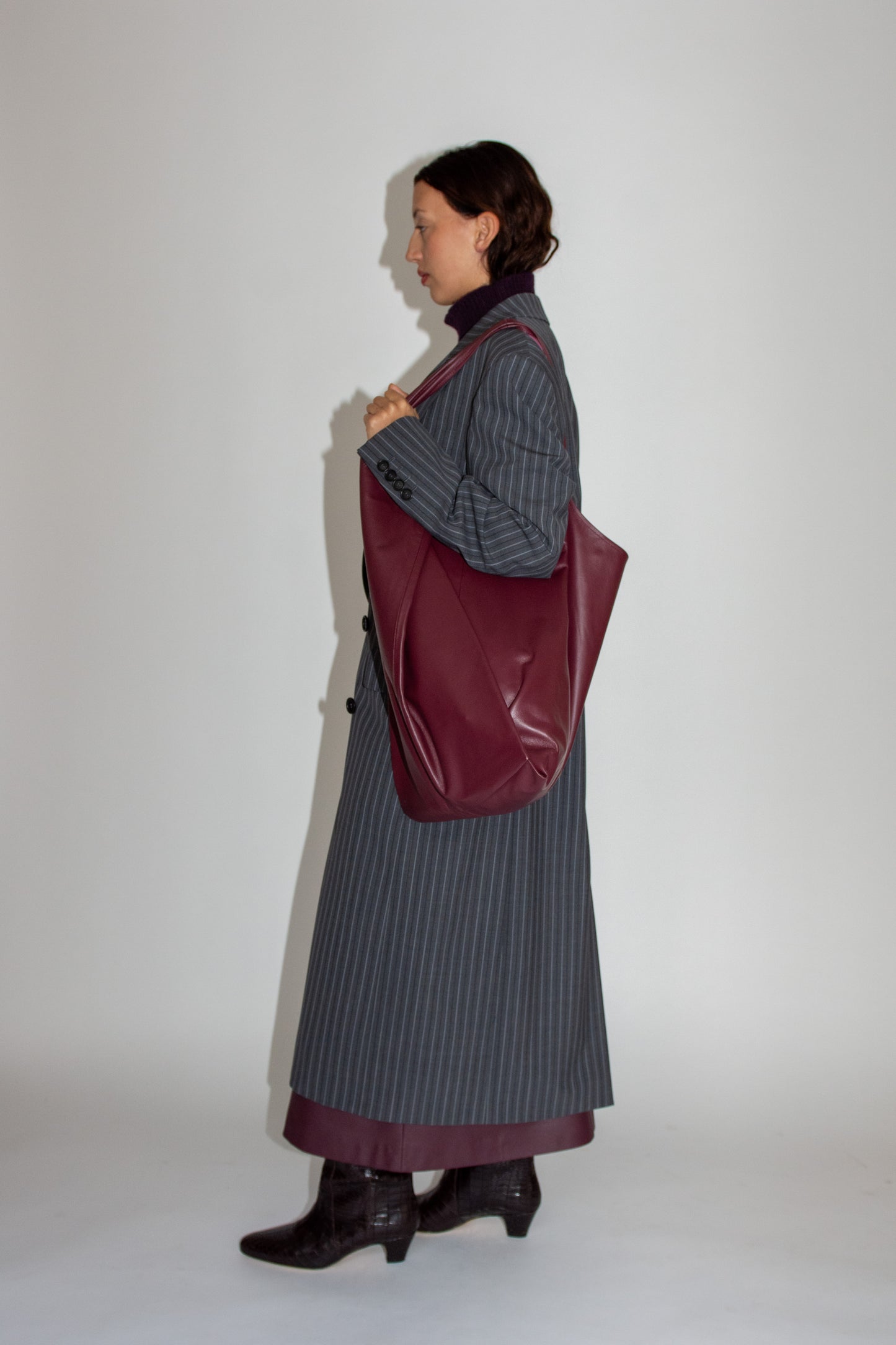 MODERN WEAVING, XL Oversize Shopper, Burgundy