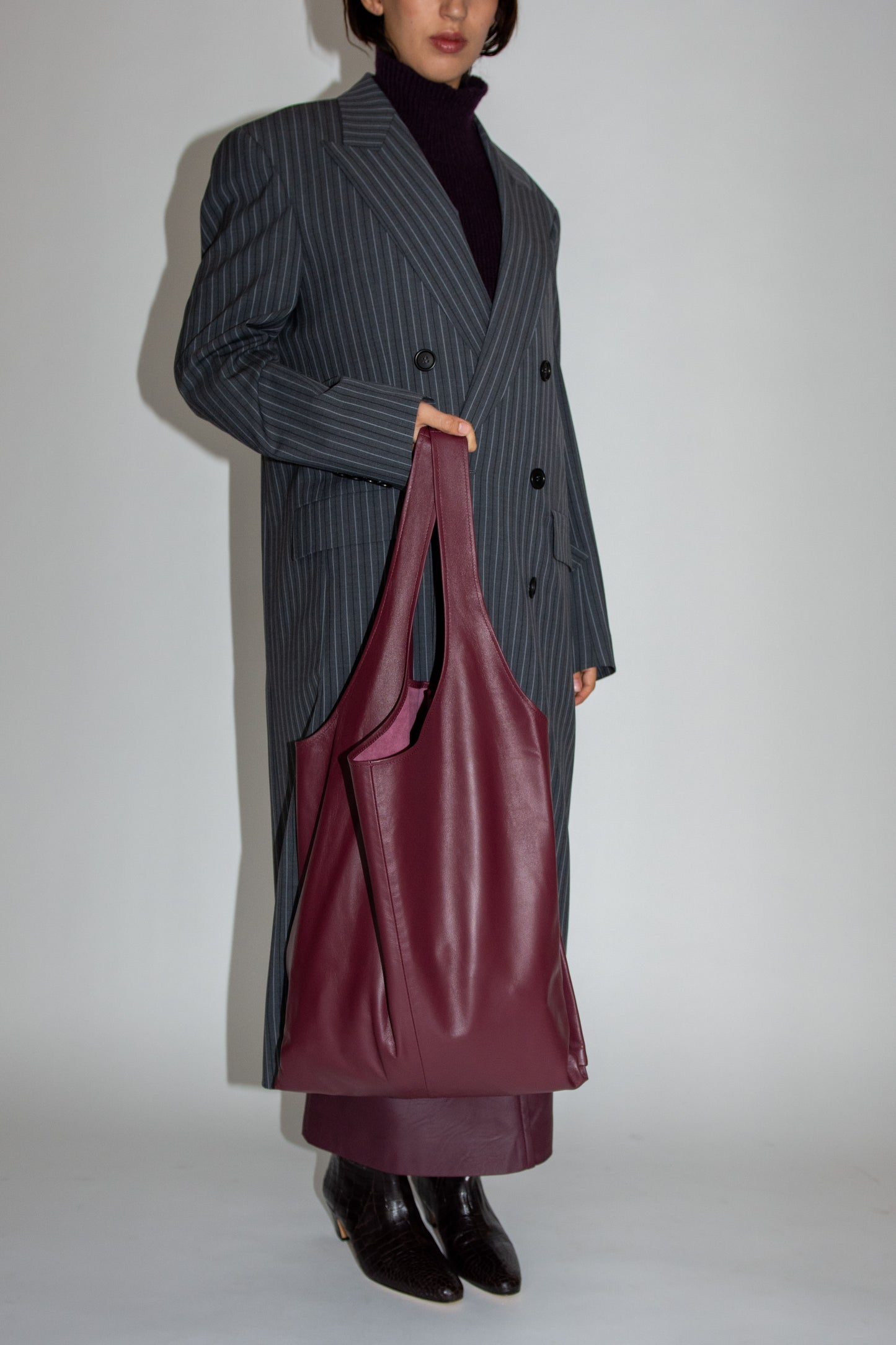 MODERN WEAVING, XL Oversize Shopper, Burgundy