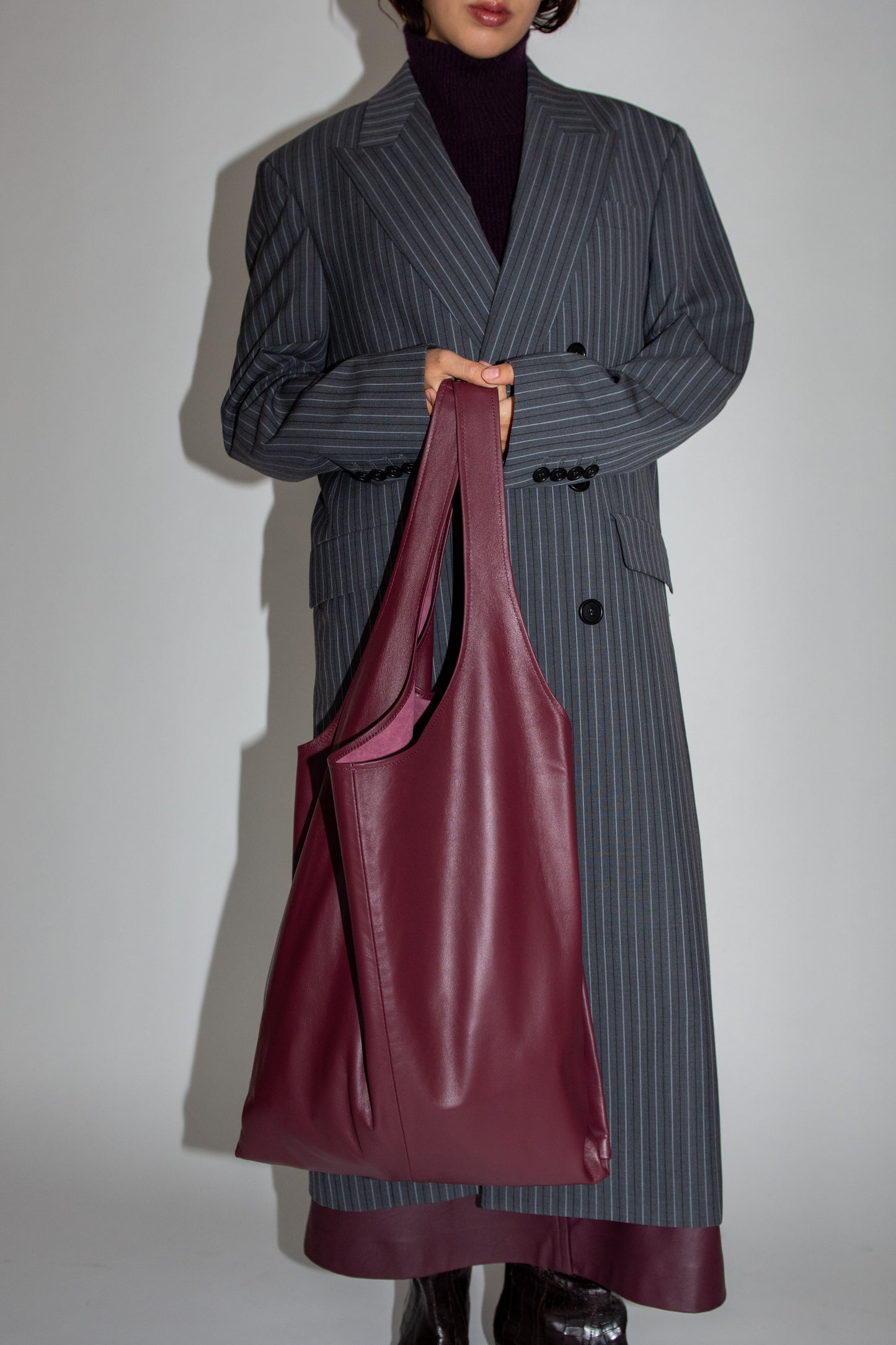 MODERN WEAVING, XL Oversize Shopper, Burgundy