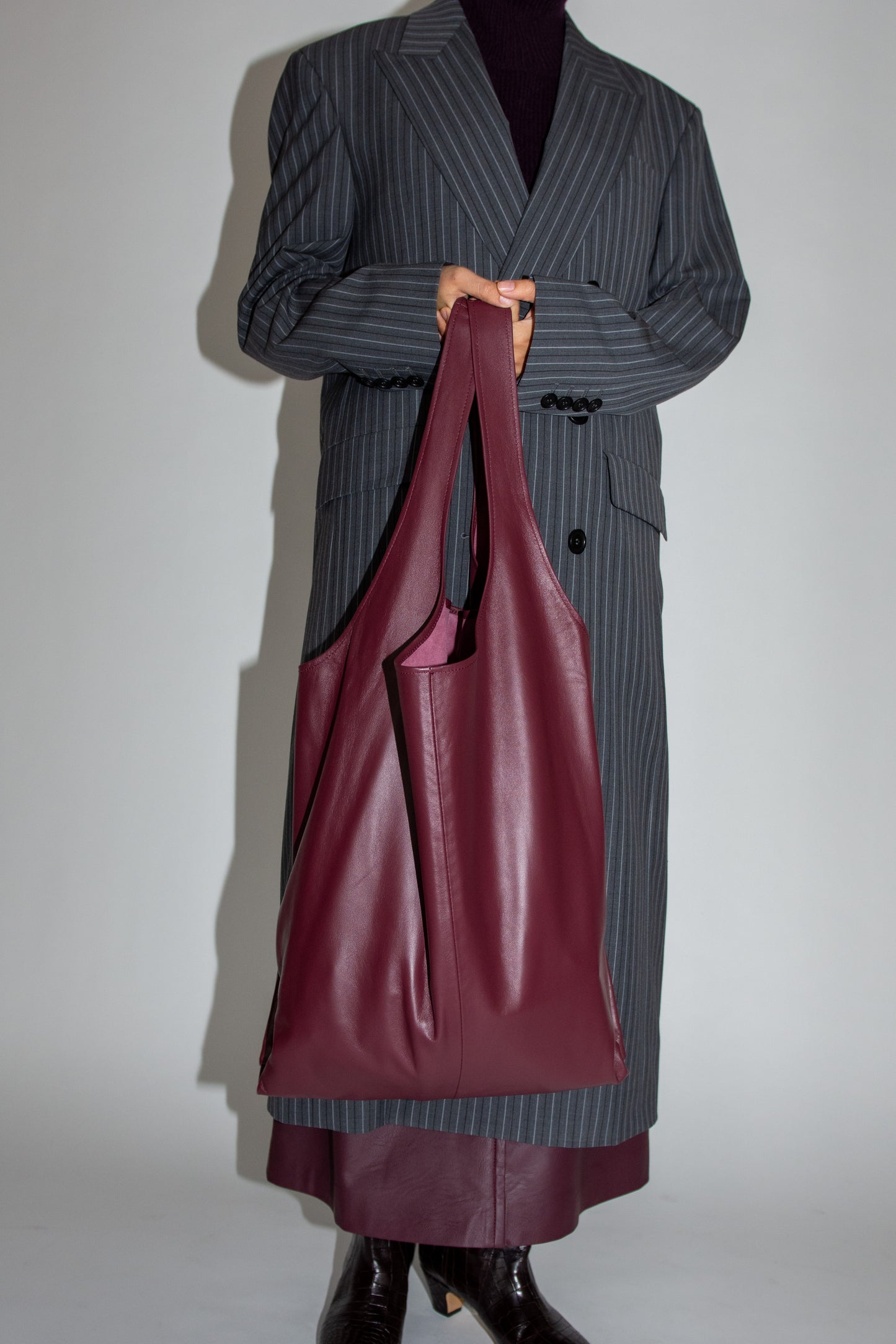 MODERN WEAVING, XL Oversize Shopper, Burgundy
