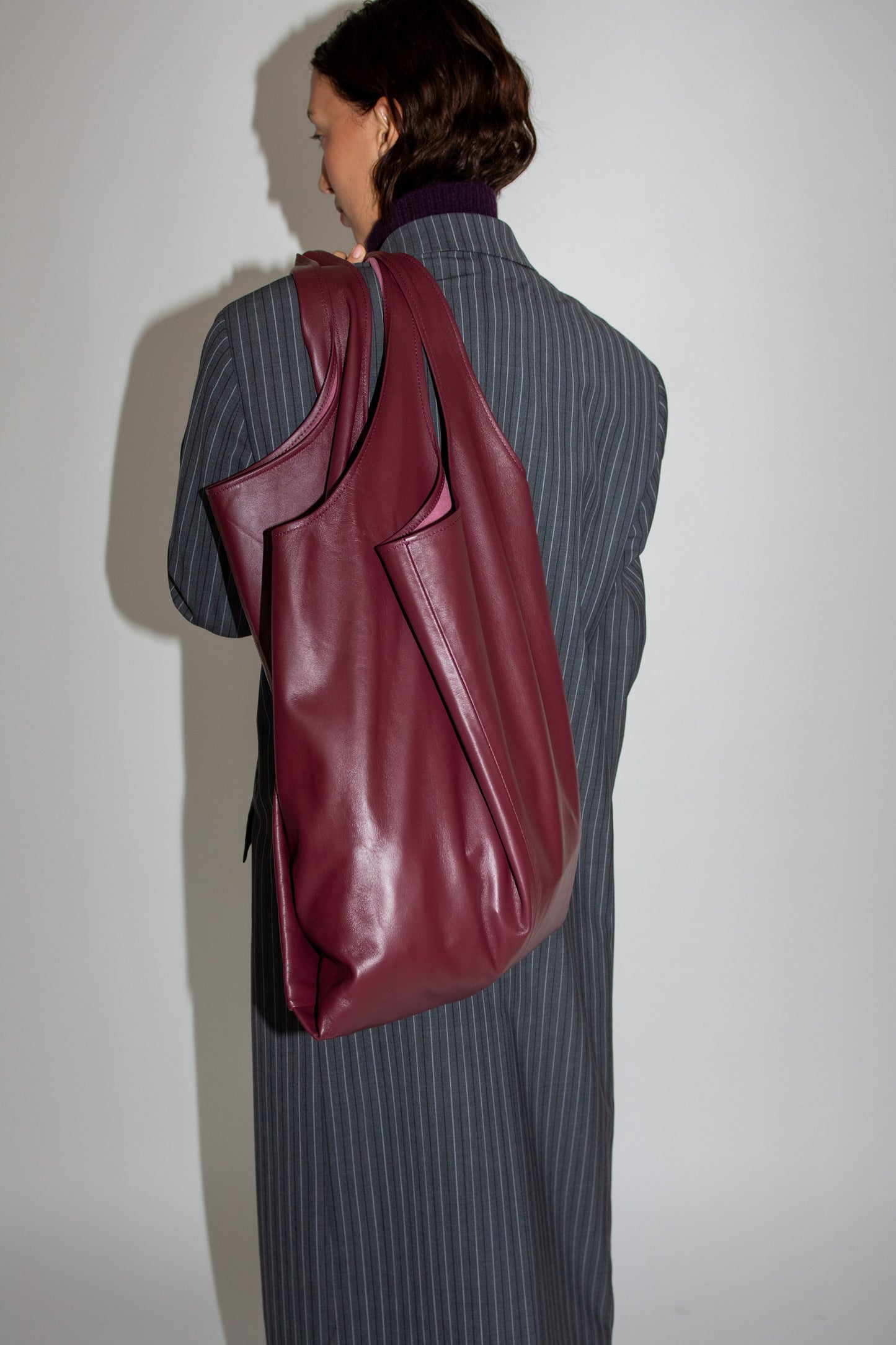 MODERN WEAVING, XL Oversize Shopper, Burgundy