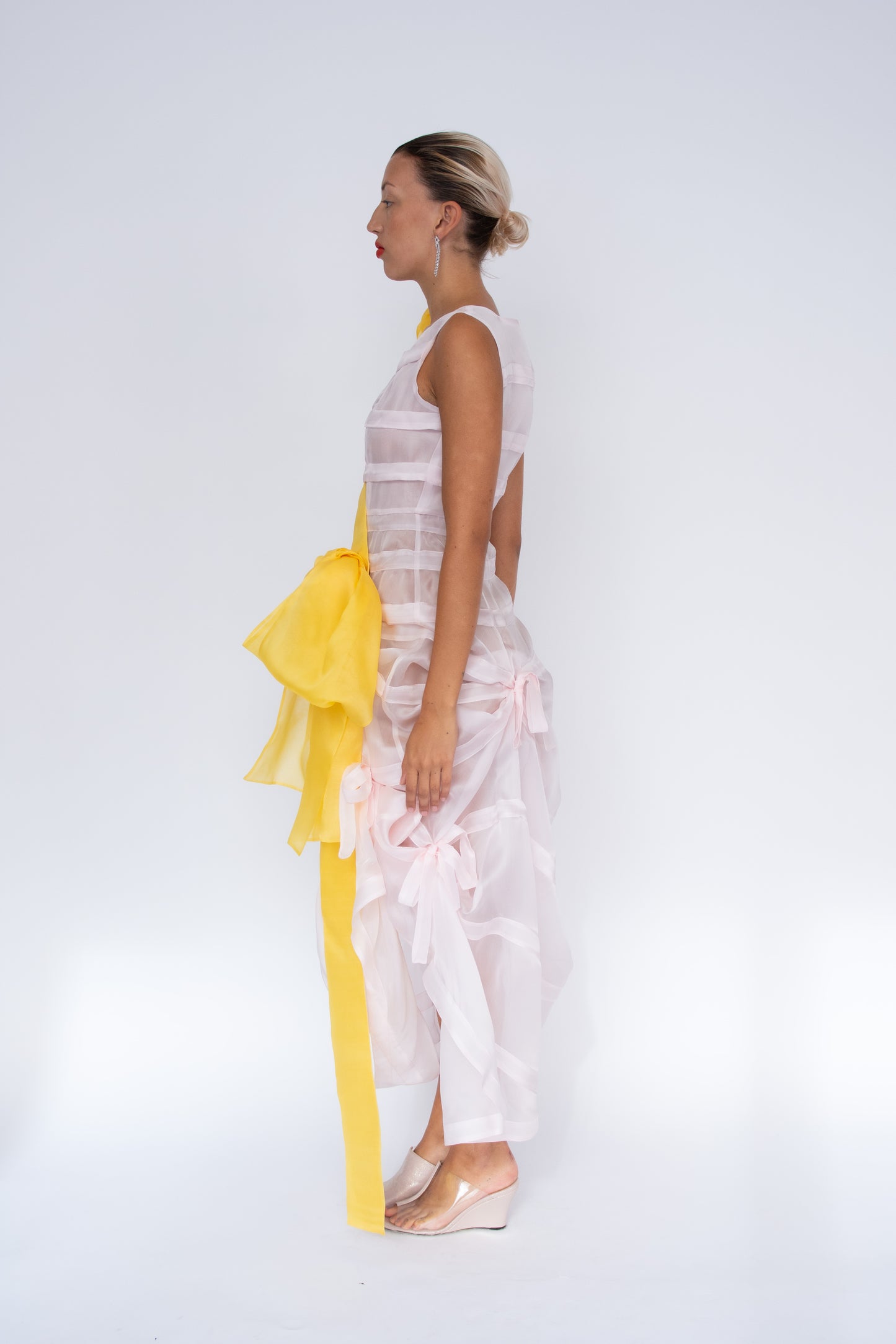 SUPER YAYA, Rosalie Dress, Pink/Yellow