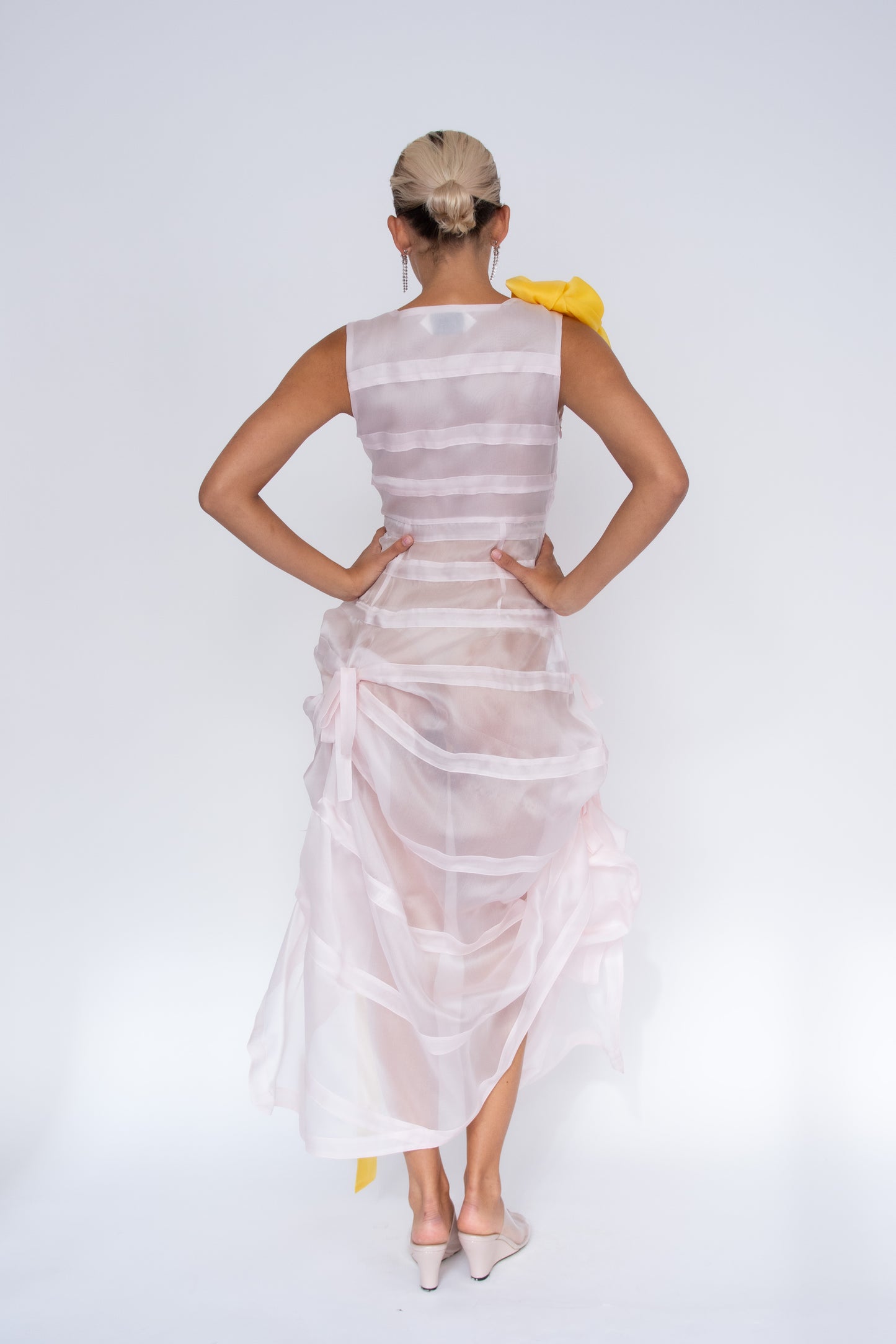 SUPER YAYA, Rosalie Dress, Pink/Yellow