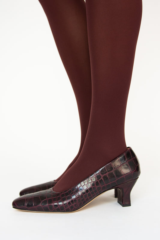 MR. LARKIN, Herring Heel, Bordeaux Croc